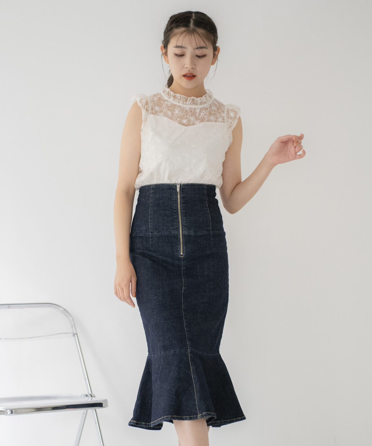 REDYAZEL「デニムマーメイドスカート」|スカート|