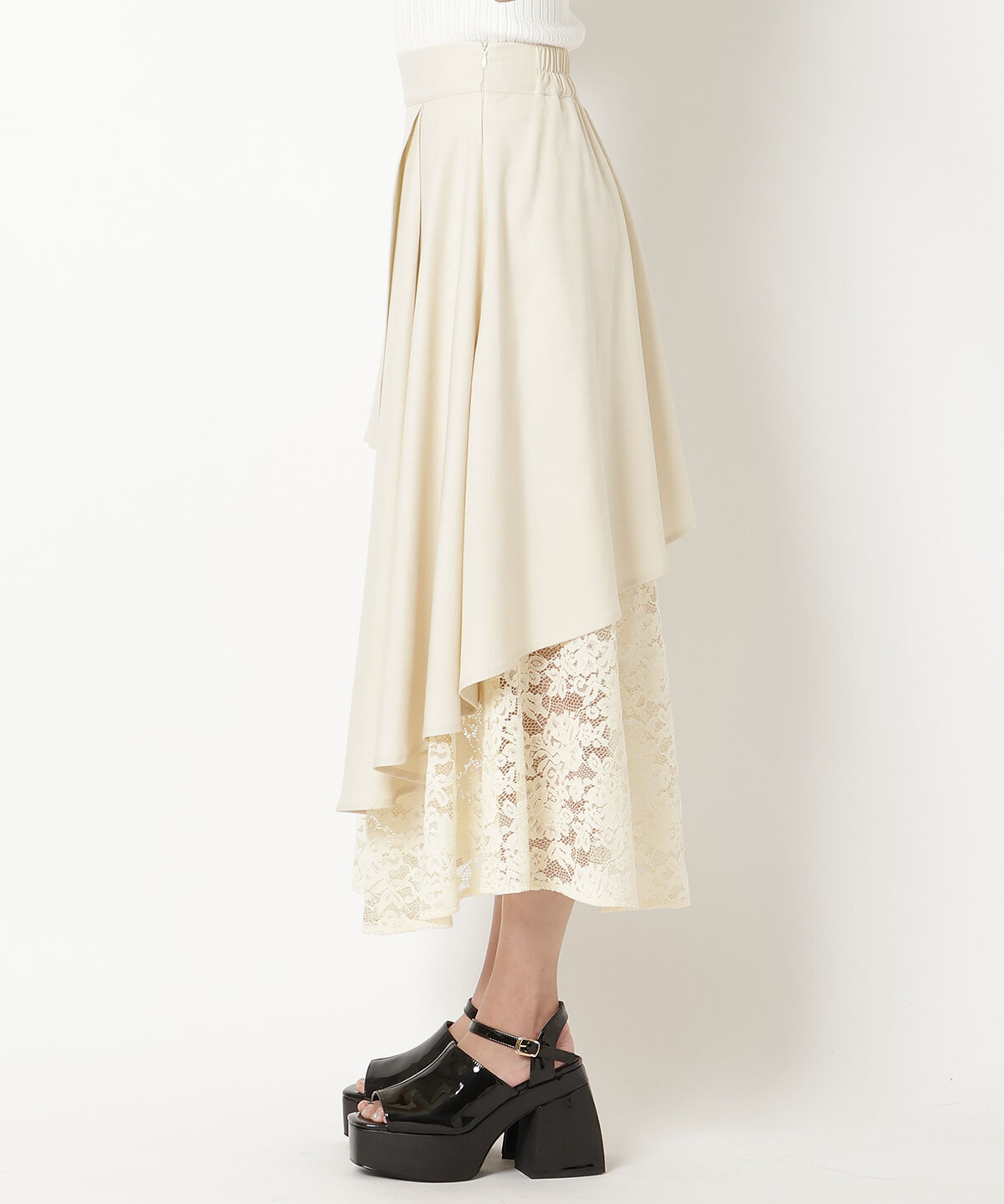 REDYAZEL「レースドッキングスカート」|フレア|