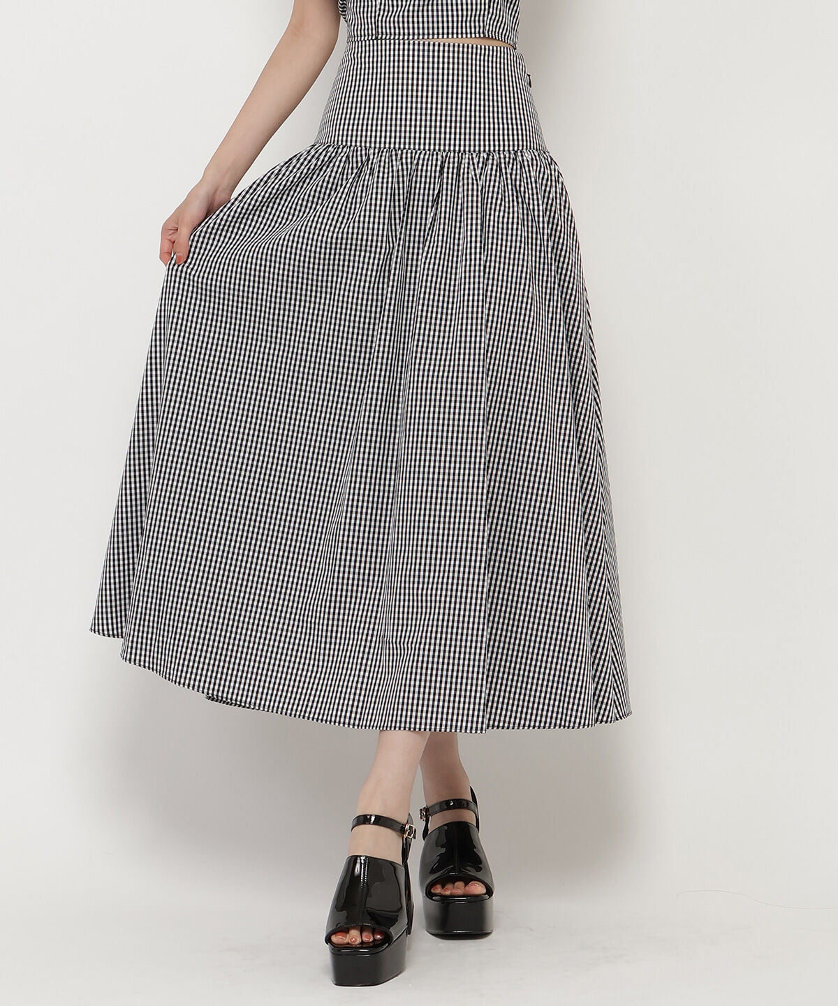 REDYAZEL「ロースイッチングフレアスカート」|フレア|