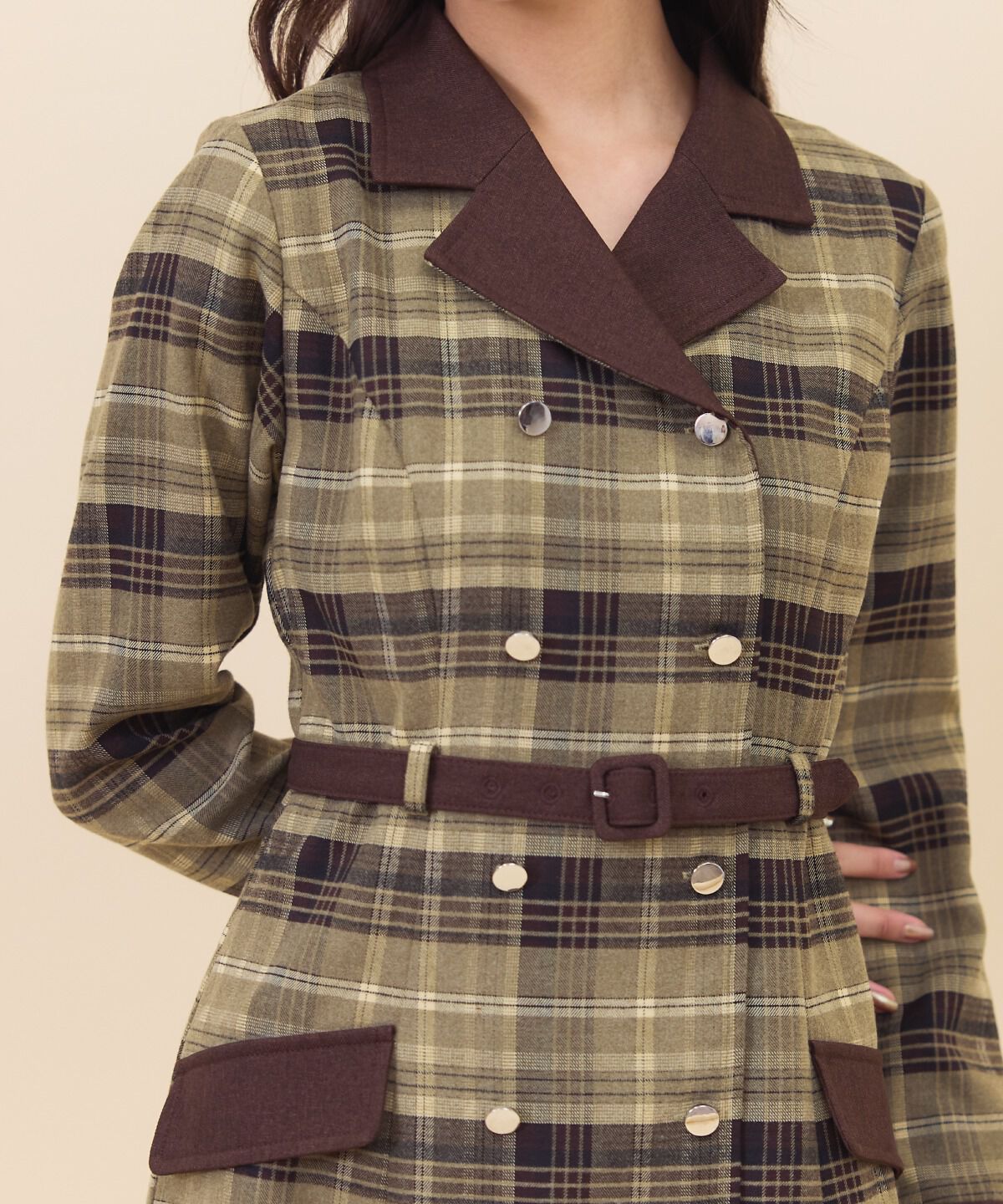 REDYAZEL「チェックダブルミニワンピース」|ワンピース|