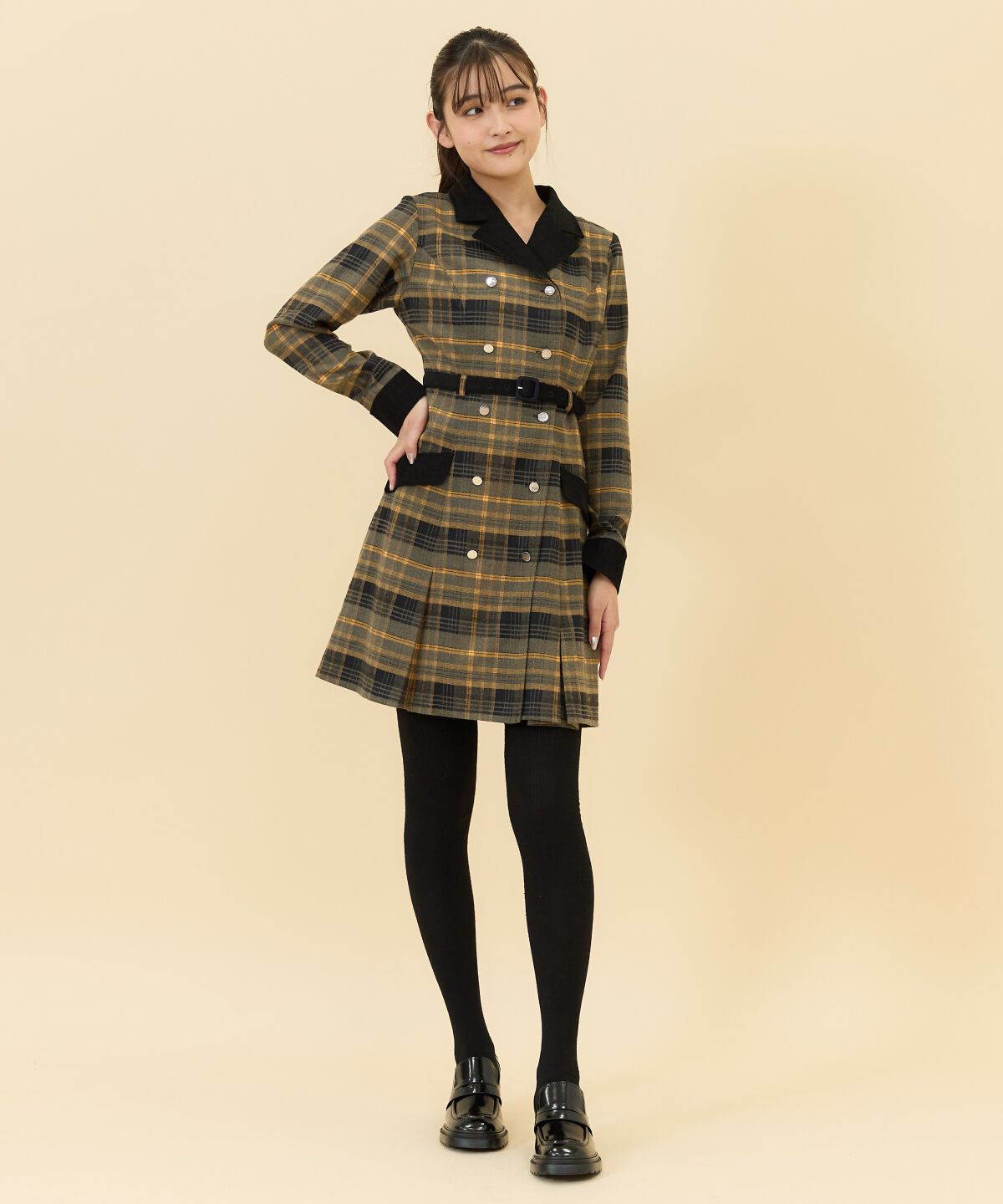 REDYAZEL「チェックダブルミニワンピース」|ワンピース|