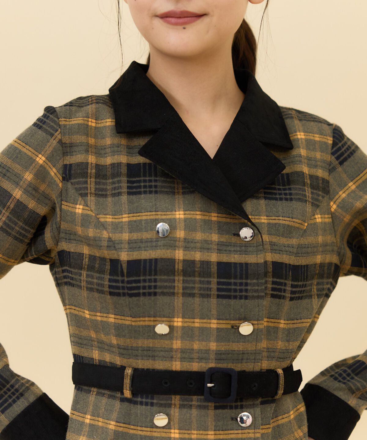 REDYAZEL「チェックダブルミニワンピース」|ワンピース|