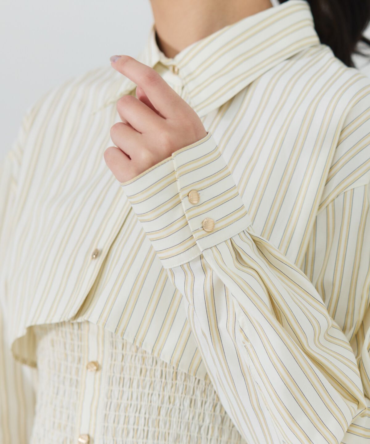 REDYAZEL「ストライプシャツ＆ミニワンピースセット」|ワンピース|