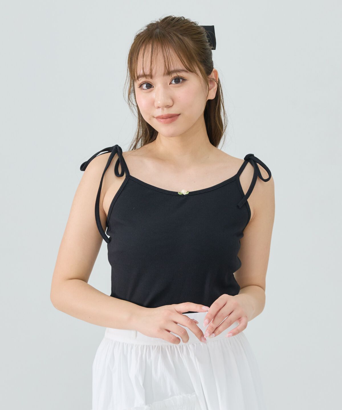 REDYAZEL「レーストップス＆リボンショルダーキャミソールセット」|Tシャツ・カットソー|