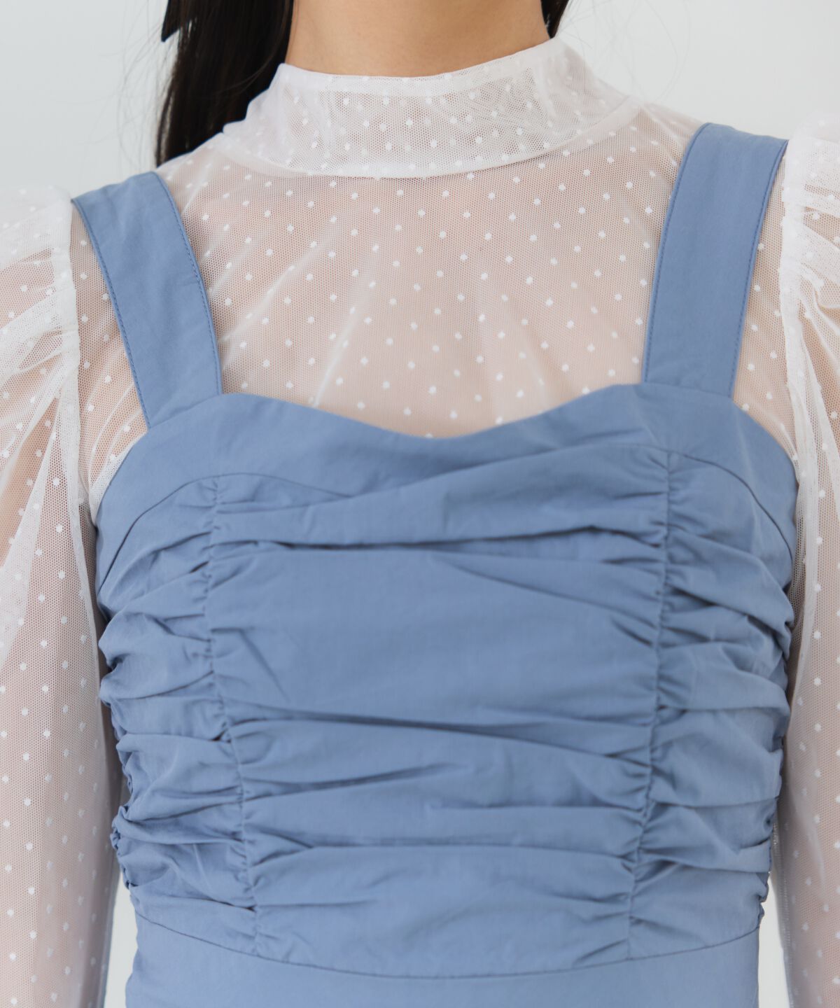 REDYAZEL「シャーリングティアードキャミワンピース」|ワンピース|