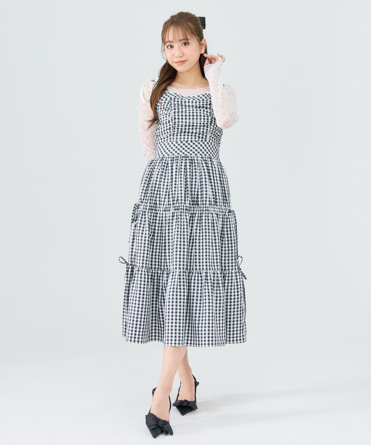 REDYAZEL「シャーリングティアードキャミワンピース」|ワンピース|