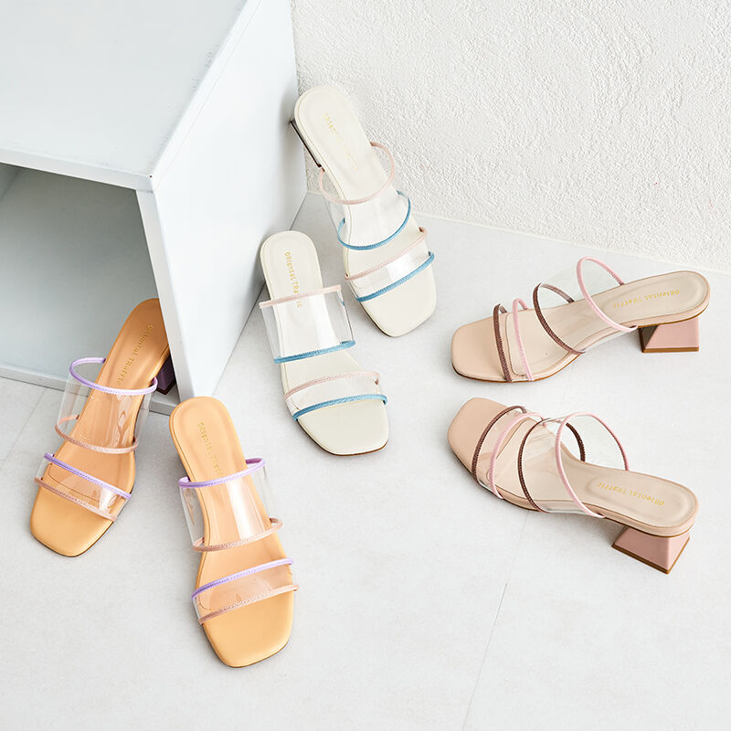 ORiental TRaffic「PVCダブルベルトバイカラーサンダル/31244」|サンダル|WHITE