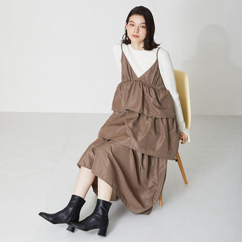 ORiental TRaffic「ラウンドトゥストレッチブーツ/31425」|ショートブーツ|