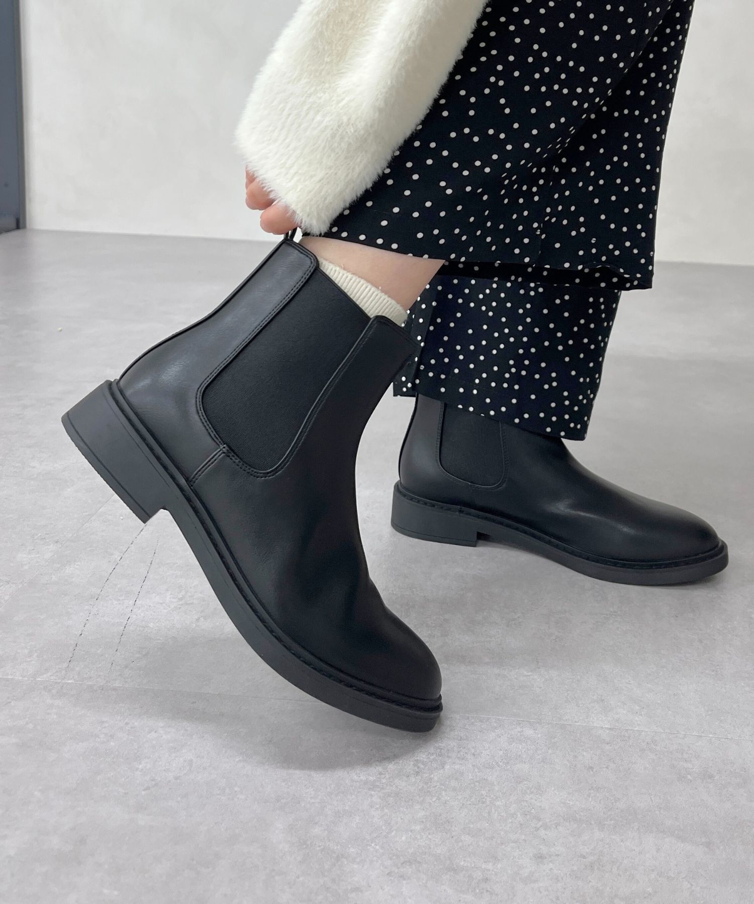 WA Oriental TRaffic「フラット サイドゴア ショートブーツ /32403 ヒール3.5ｃｍ」|ショートブーツ|