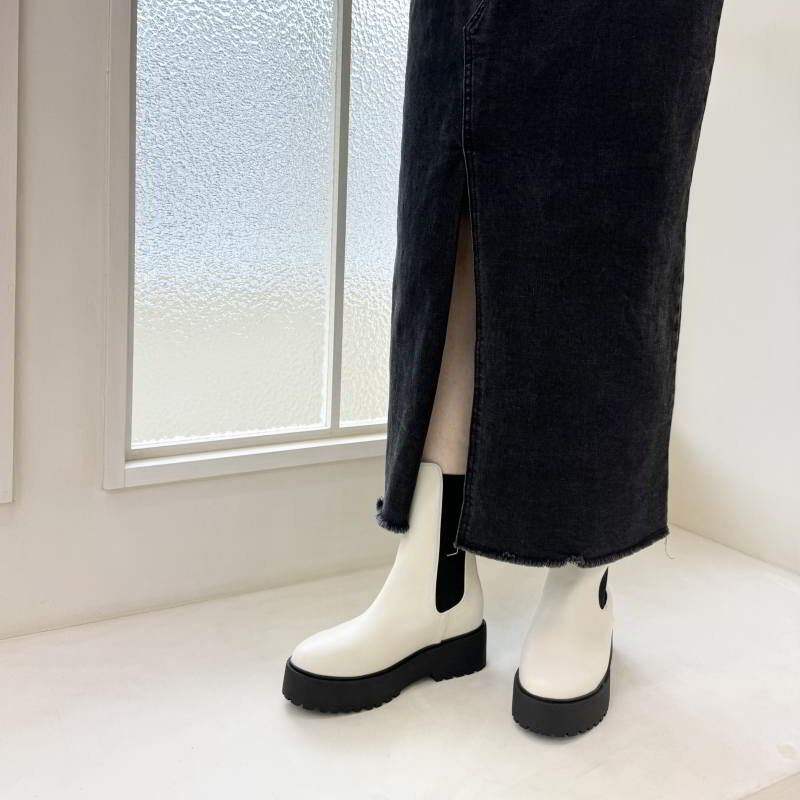 ORiental TRaffic「厚底 ミドル丈 サイドゴアブーツ /31439 ミドルブーツ」|ショートブーツ|