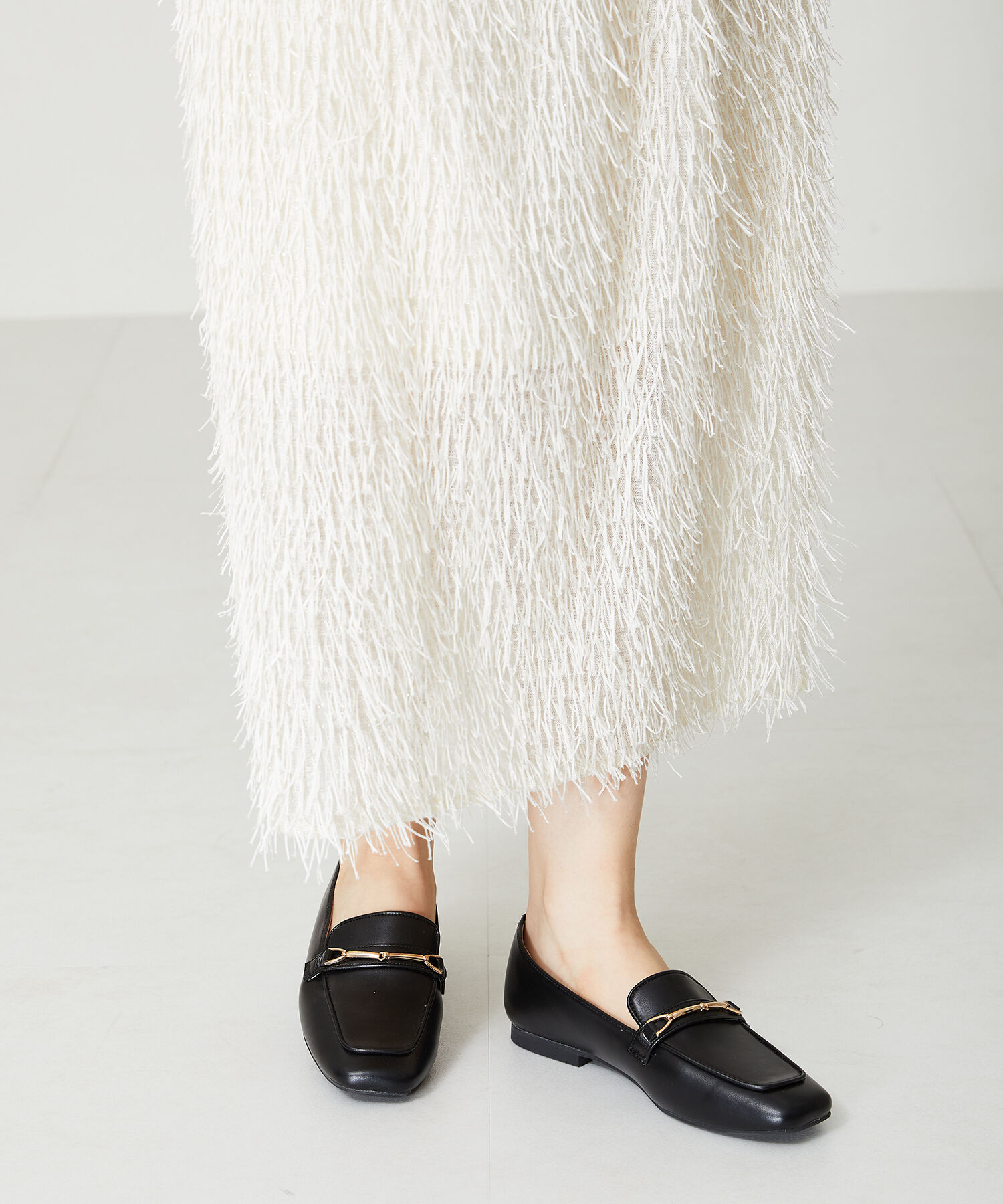 WA Oriental TRaffic「【アウトレット価格】スクエアトゥビットモチーフローファー/42108」|ローファー|BLACK