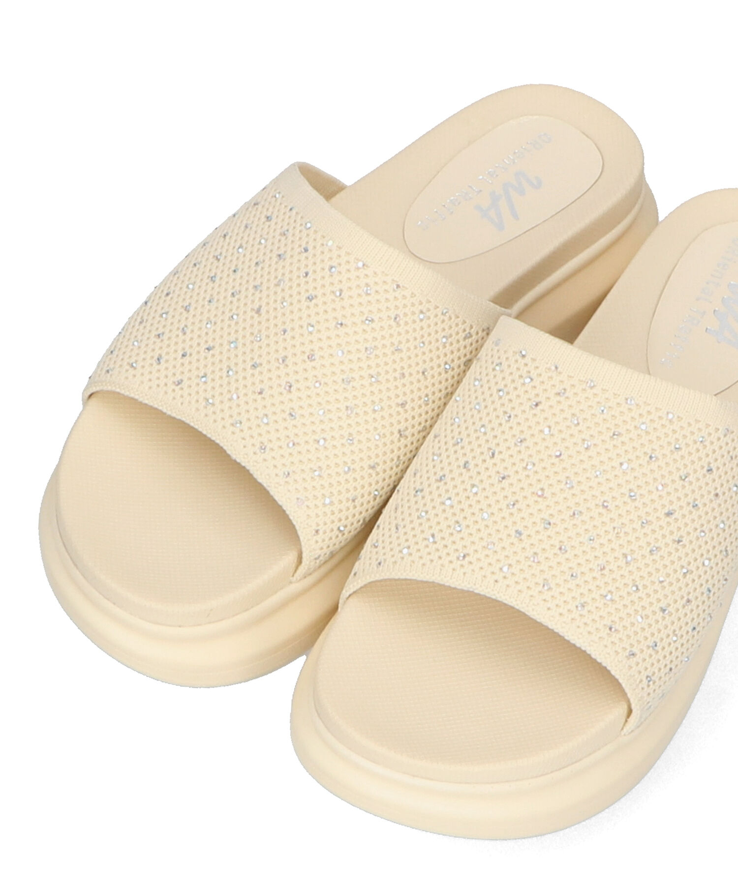 WA Oriental TRaffic「【トレンド】ラインストーンニットミュールサンダル/42204 人気 売れてる」|サンダル|