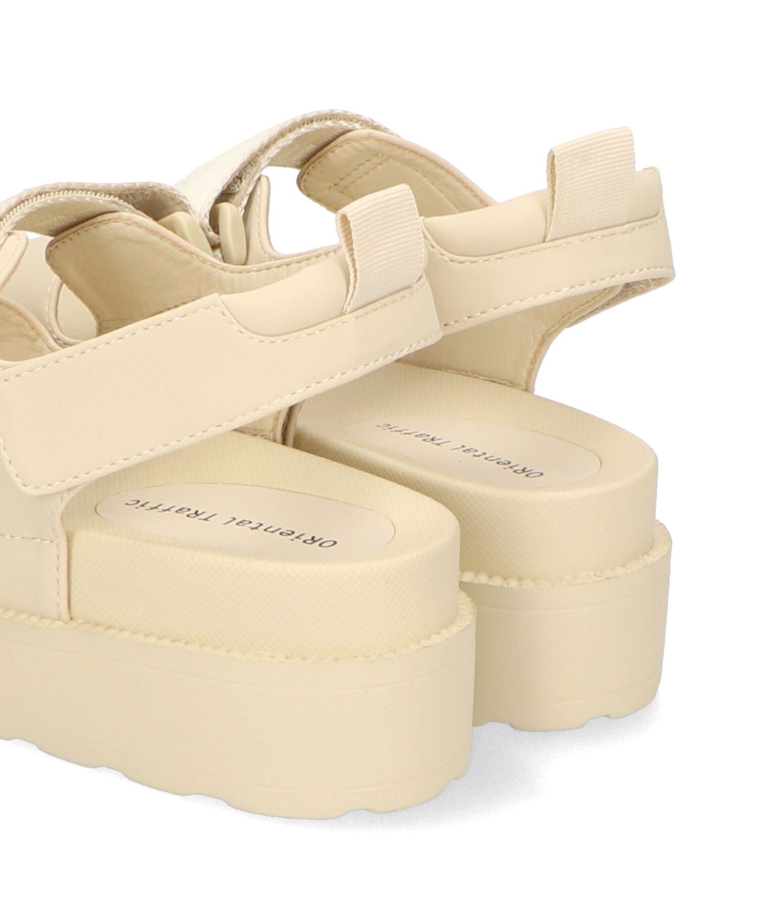 ORiental TRaffic「【アウトレット価格】ダブルベルトベルクロ厚底サンダル/41238」|サンダル|