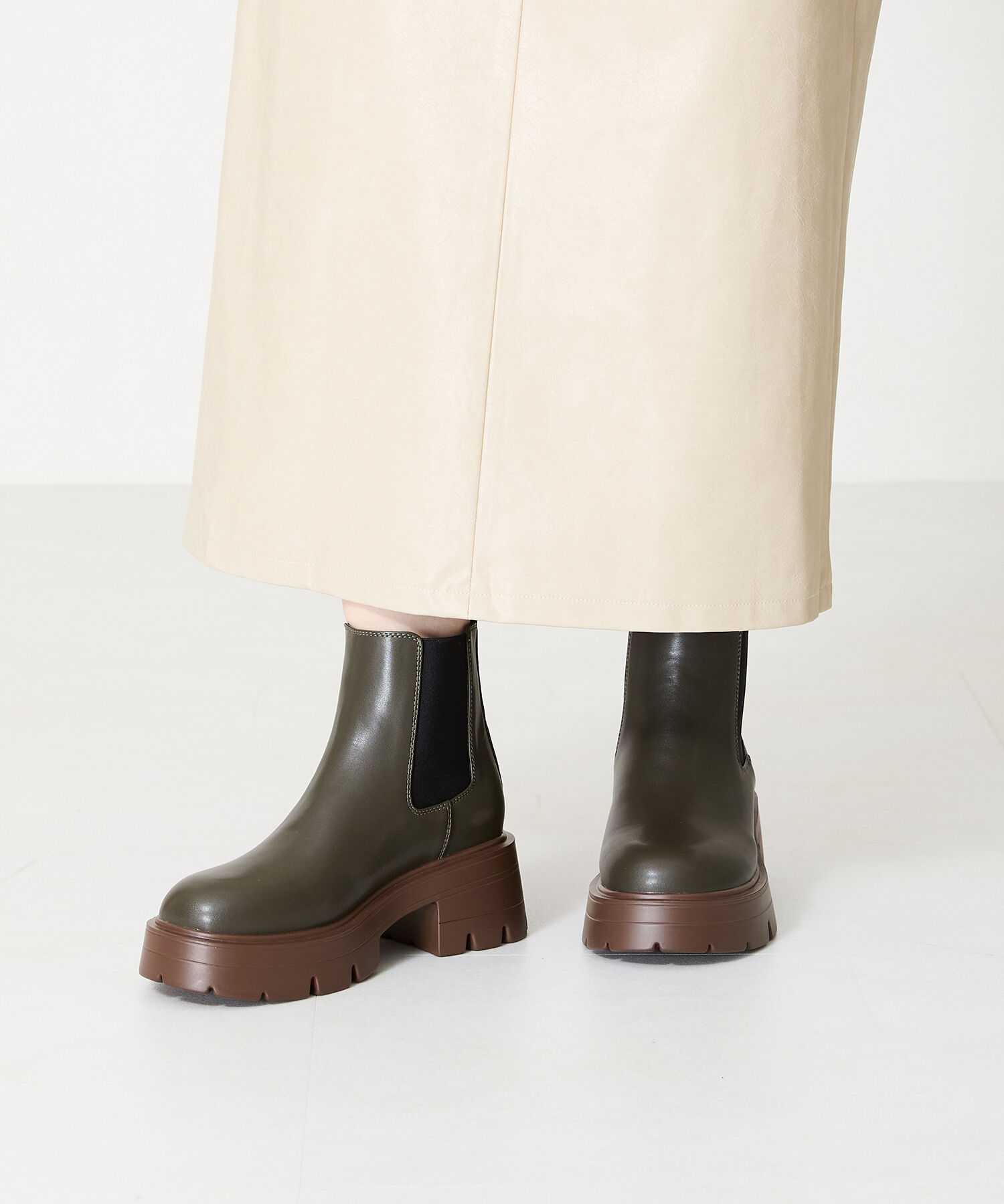 ORiental TRaffic「2024秋冬新作厚底ヒールサイドゴアブーツ/41410」|ショートブーツ|