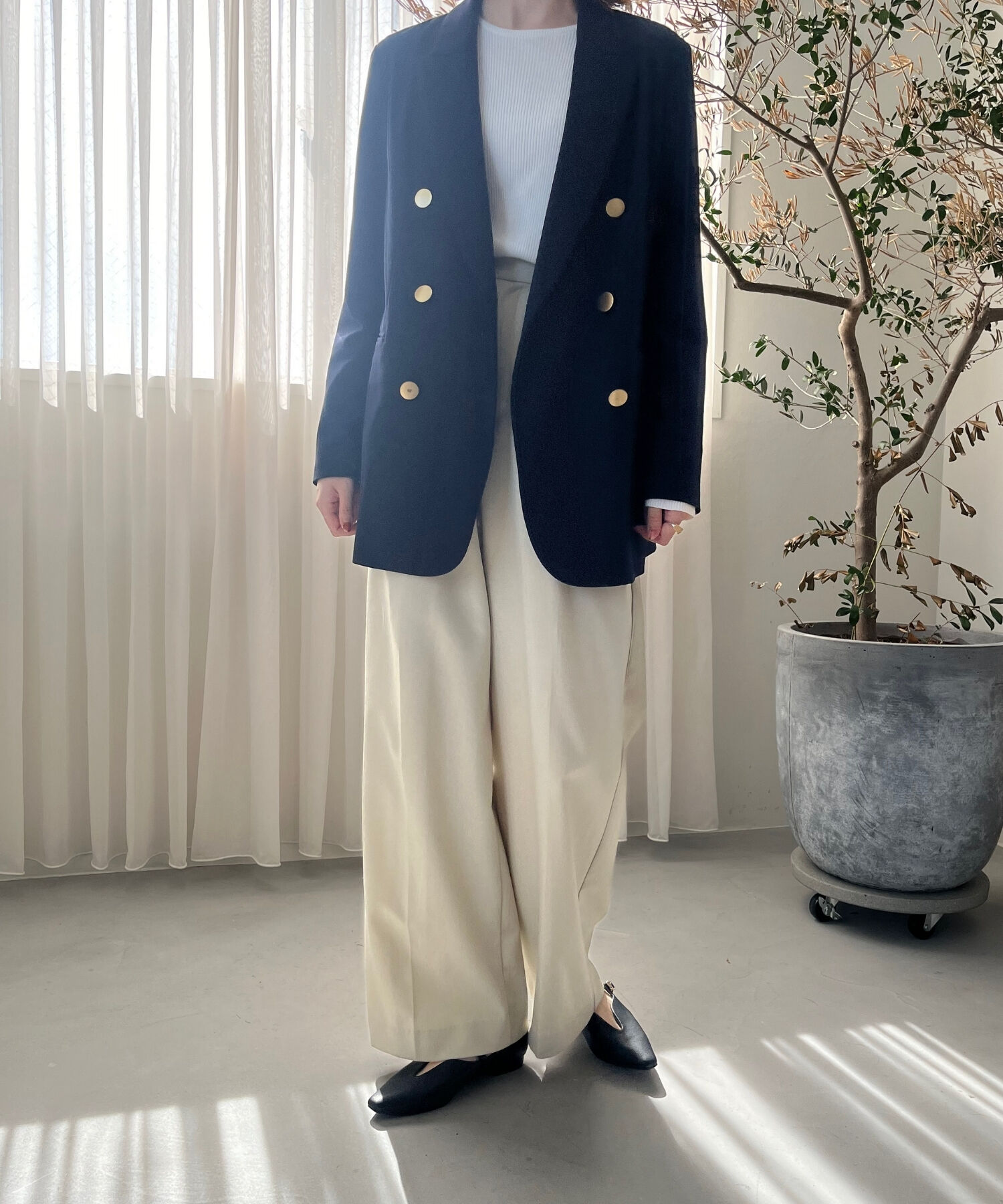 ORiental TRaffic「【WEB限定】ベルト デザイン フラットパンプス /45302  ベーシック  シンプル ストラップパンプス」|パンプス|