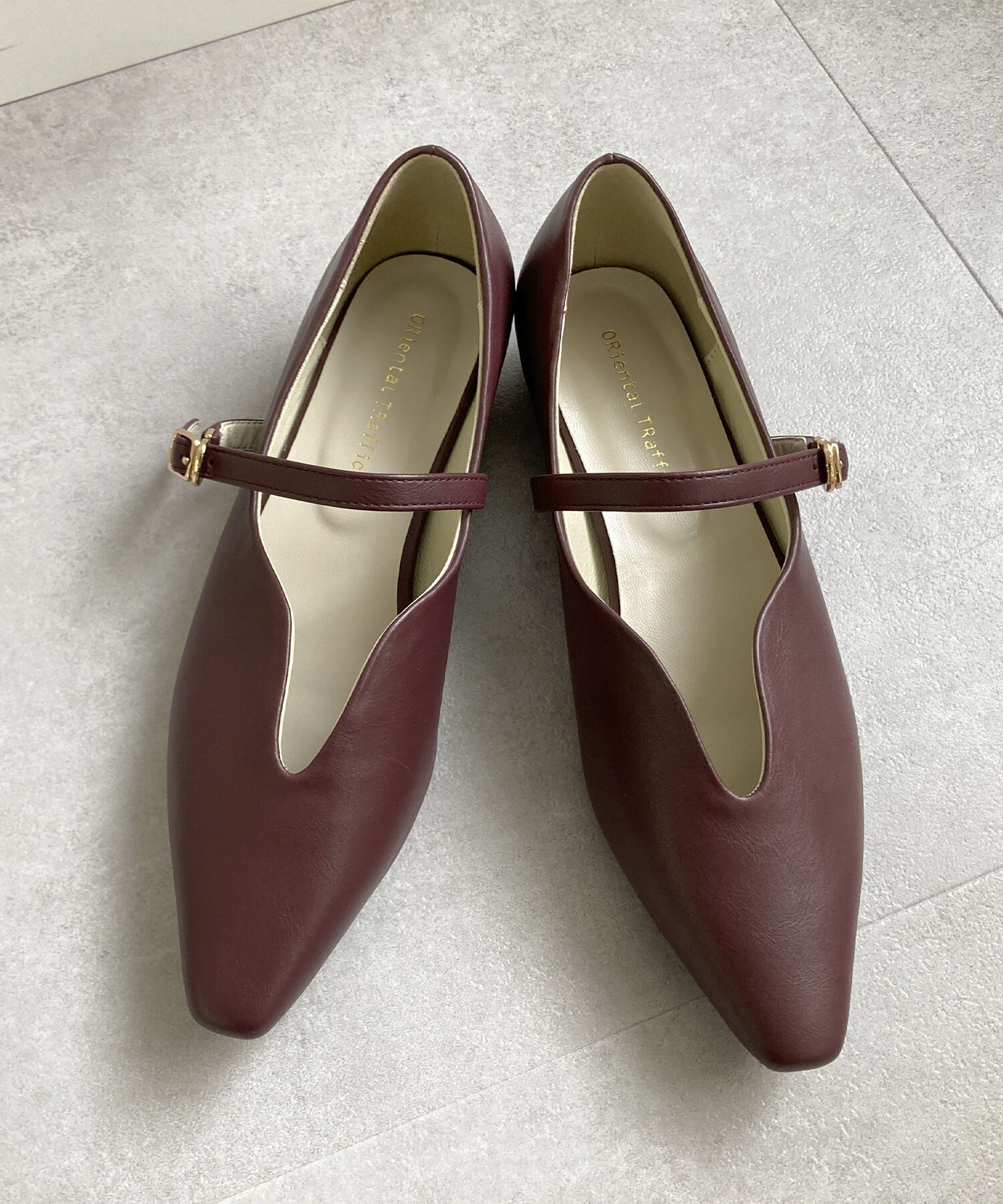 ORiental TRaffic「【WEB限定】ベルト デザイン フラットパンプス /45302  ベーシック  シンプル ストラップパンプス」|パンプス|