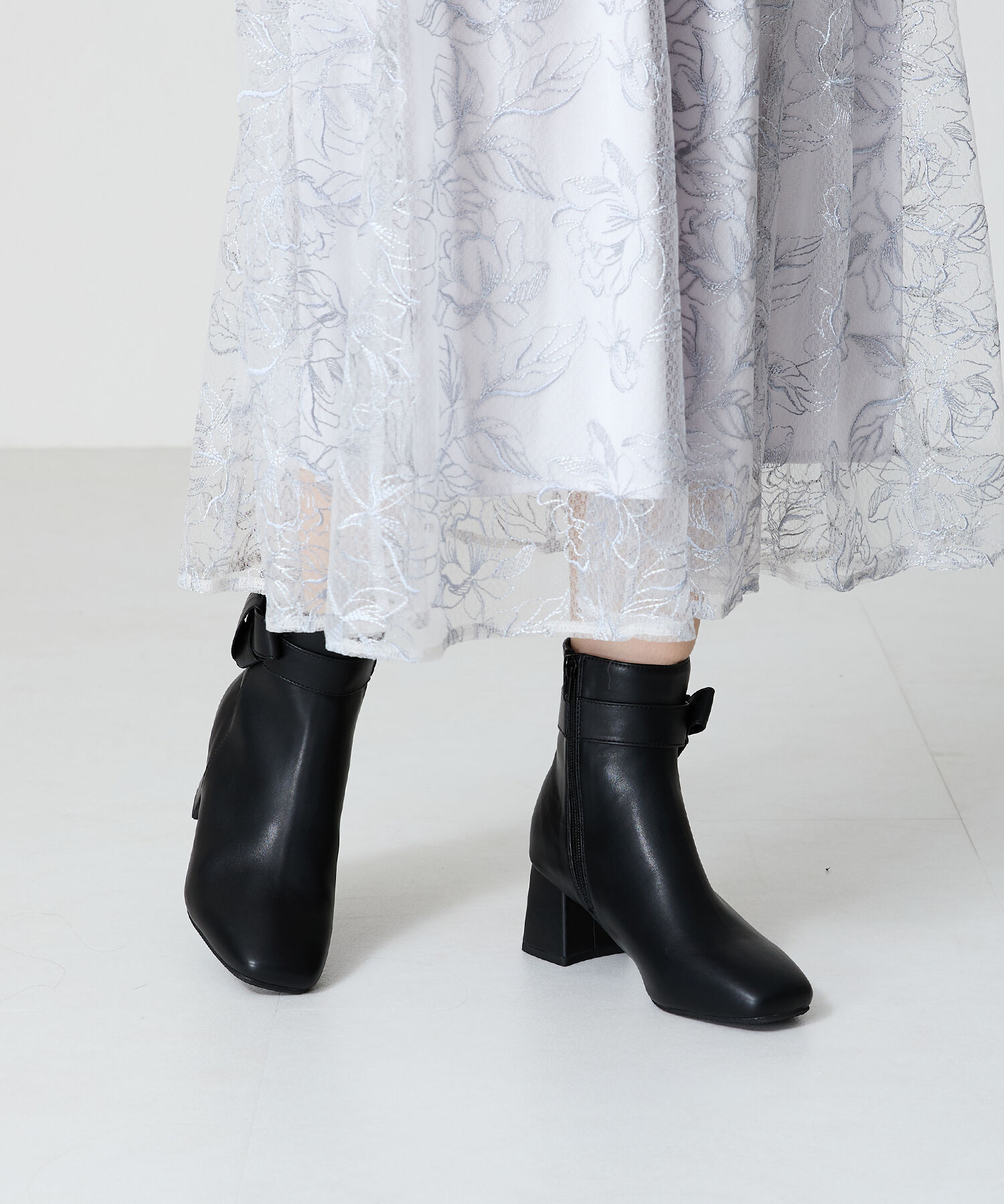 ORiental TRaffic「●2024秋冬新作●サイドリボンショートブーツ/41430」|ショートブーツ|