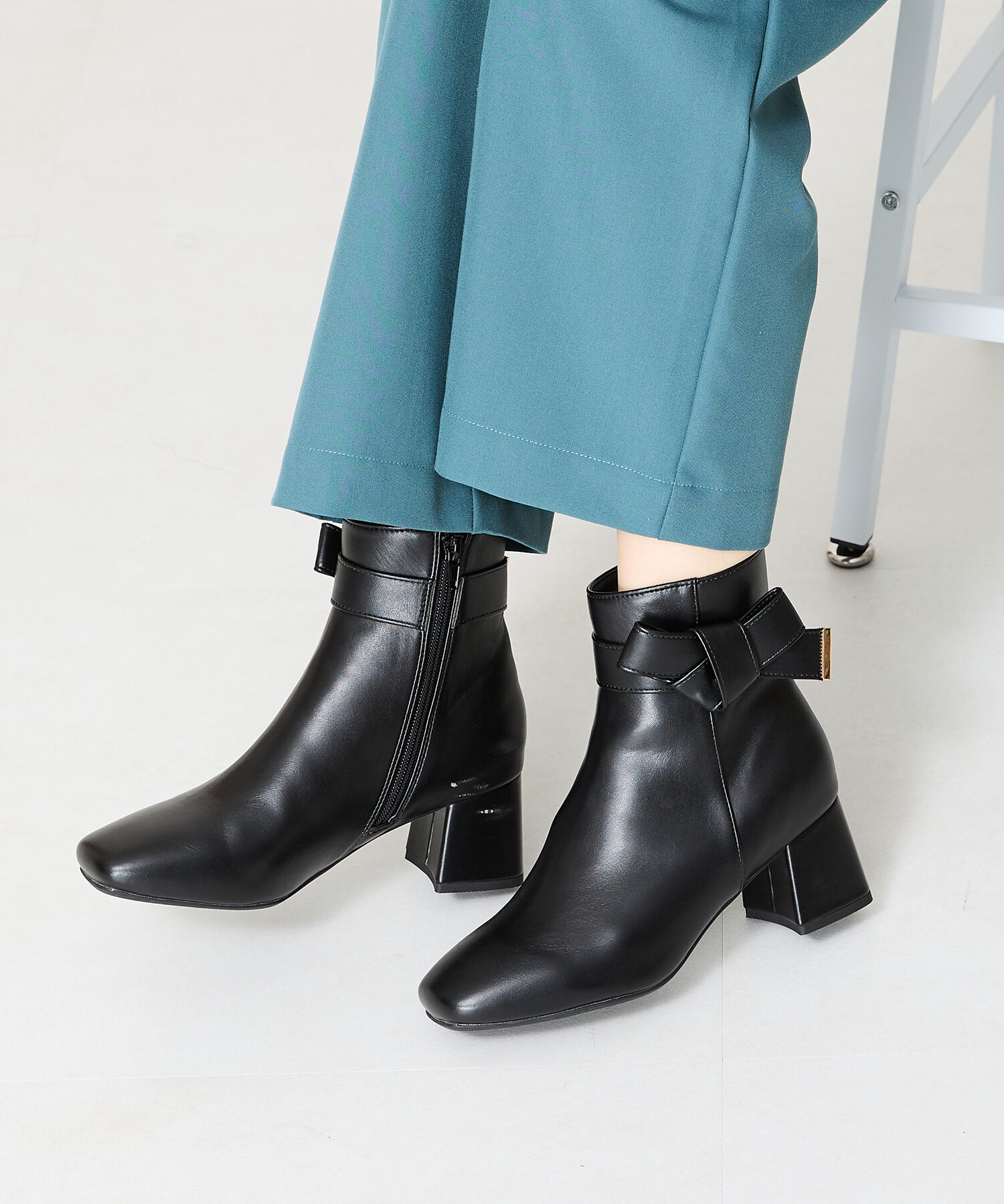 ORiental TRaffic「●2024秋冬新作●サイドリボンショートブーツ/41430」|ショートブーツ|