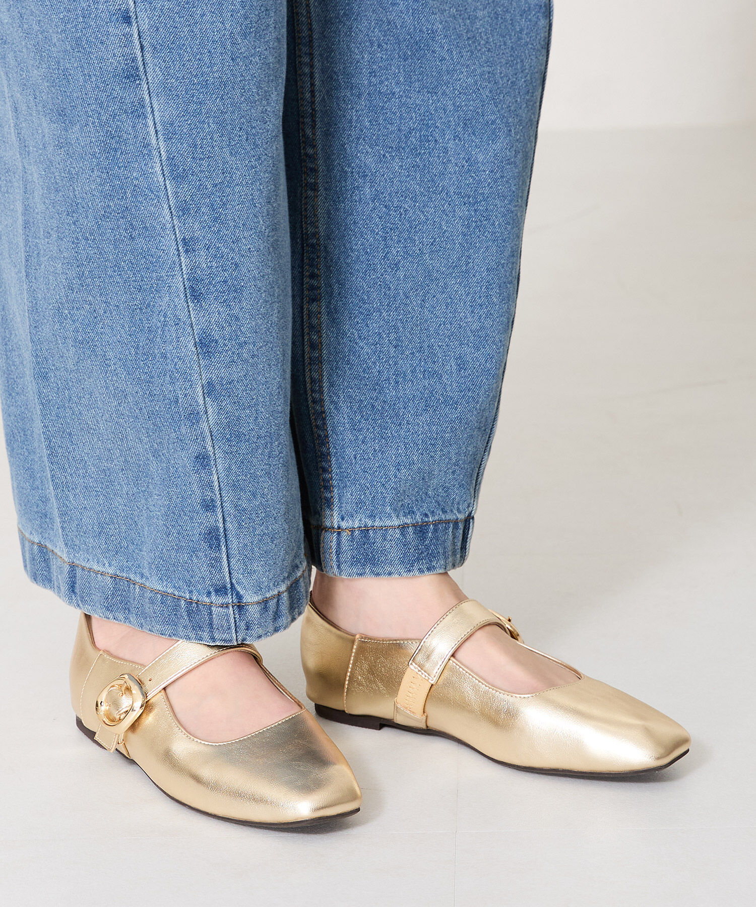 WA Oriental TRaffic「柔らか ストラップ フラット パンプス /52104 フィット クッション」|パンプス|