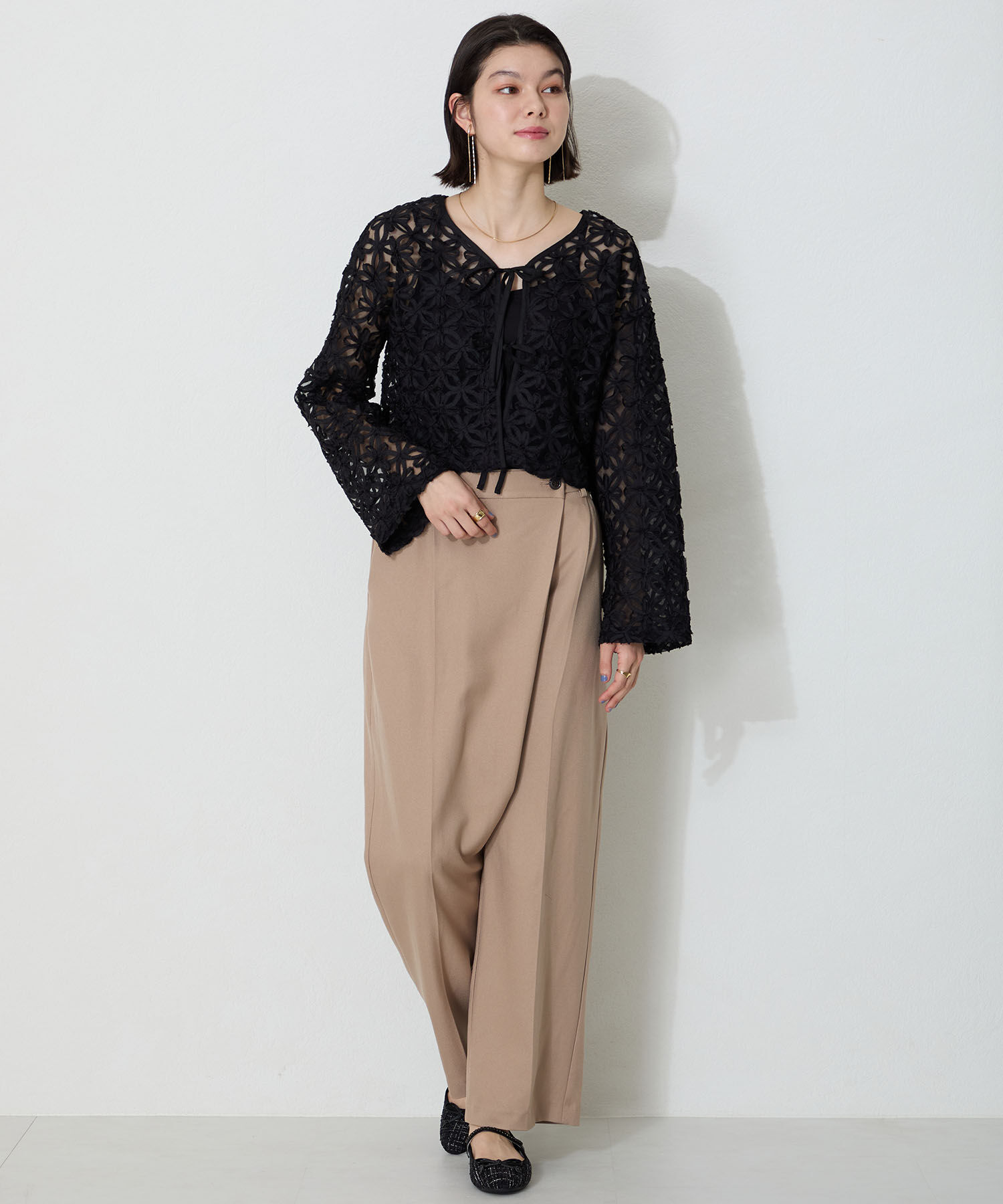 ORiental TRaffic「●2025春夏新作●ツイードバレエストラップパンプス/51106」|パンプス|