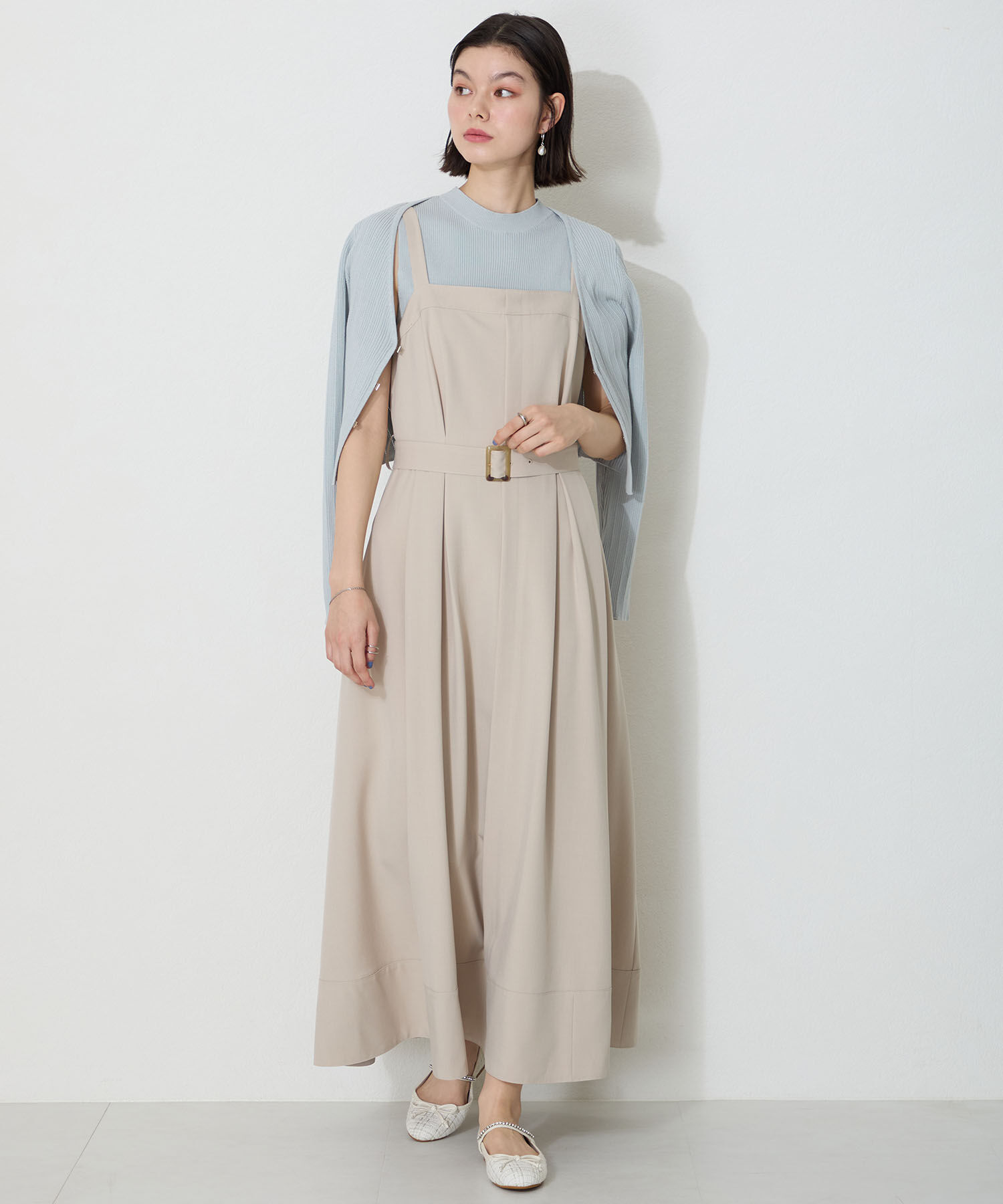 ORiental TRaffic「●2025春夏新作●ツイードバレエストラップパンプス/51106」|パンプス|