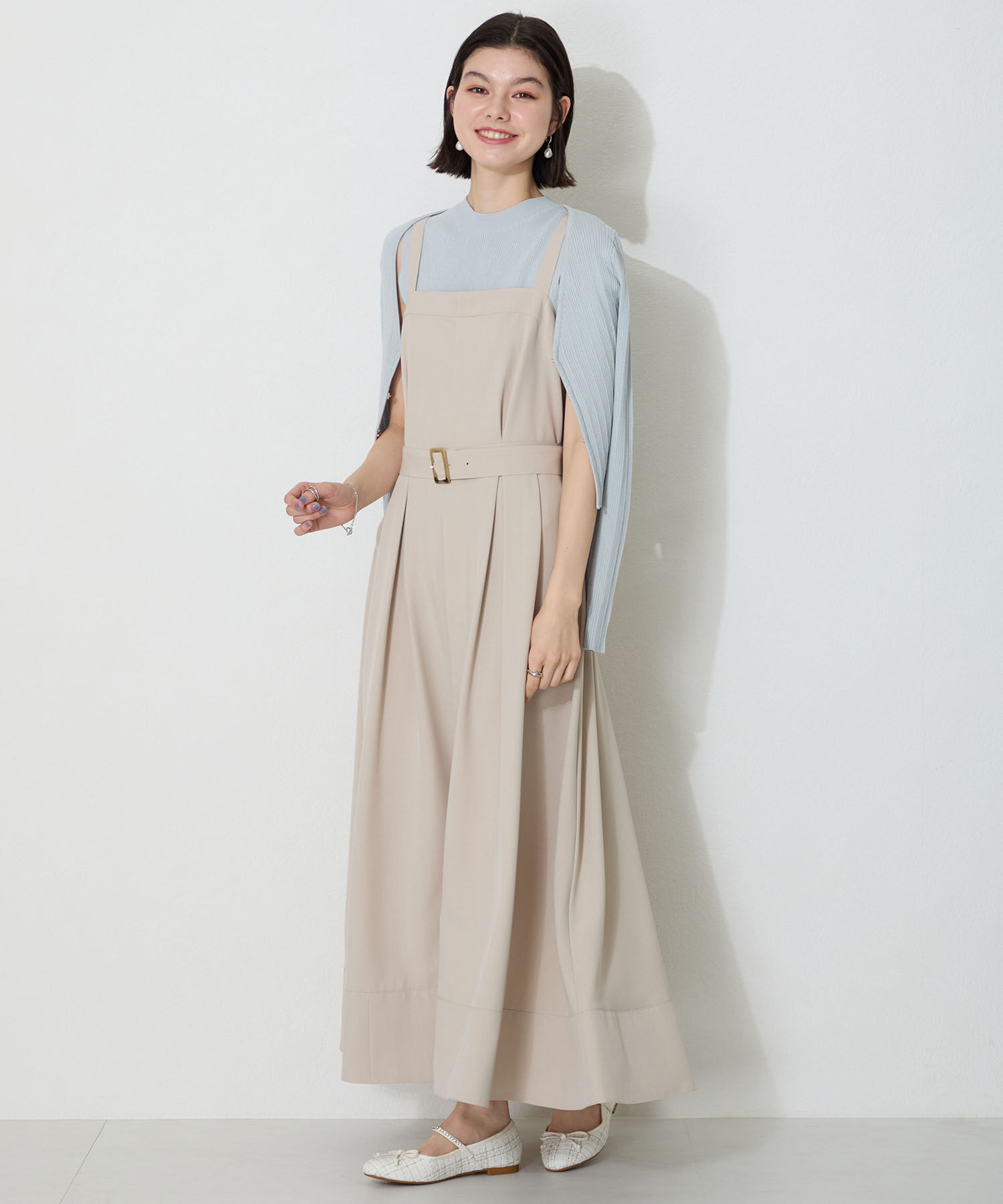 ORiental TRaffic「●2025春夏新作●ツイードバレエストラップパンプス/51106」|パンプス|