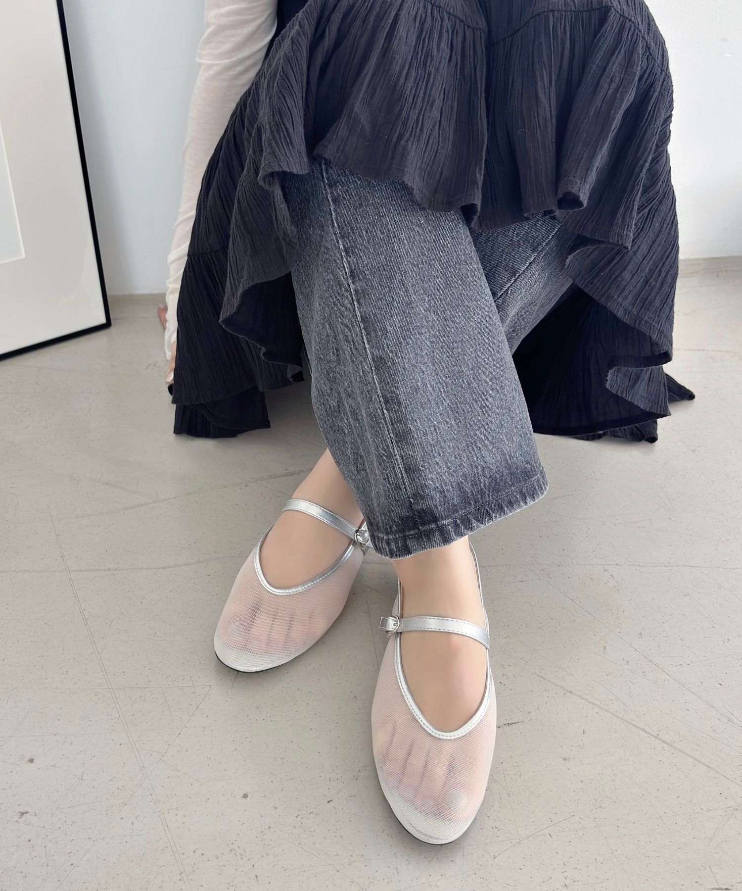 ORiental TRaffic「●2025春夏新作●シアーメリージェーンパンプス/51102 パンプス 人気 トレンド 売れてる」|パンプス|SILVER