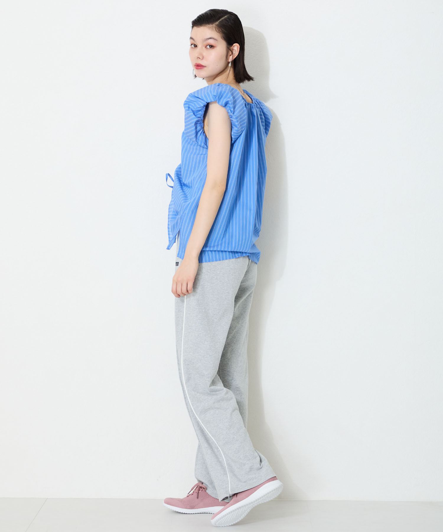 ORiental TRaffic「●2025春夏新作●レースアップ ニット スニーカー /OT3765  トレンド　人気  軽い ワンタッチ」|スニーカー|