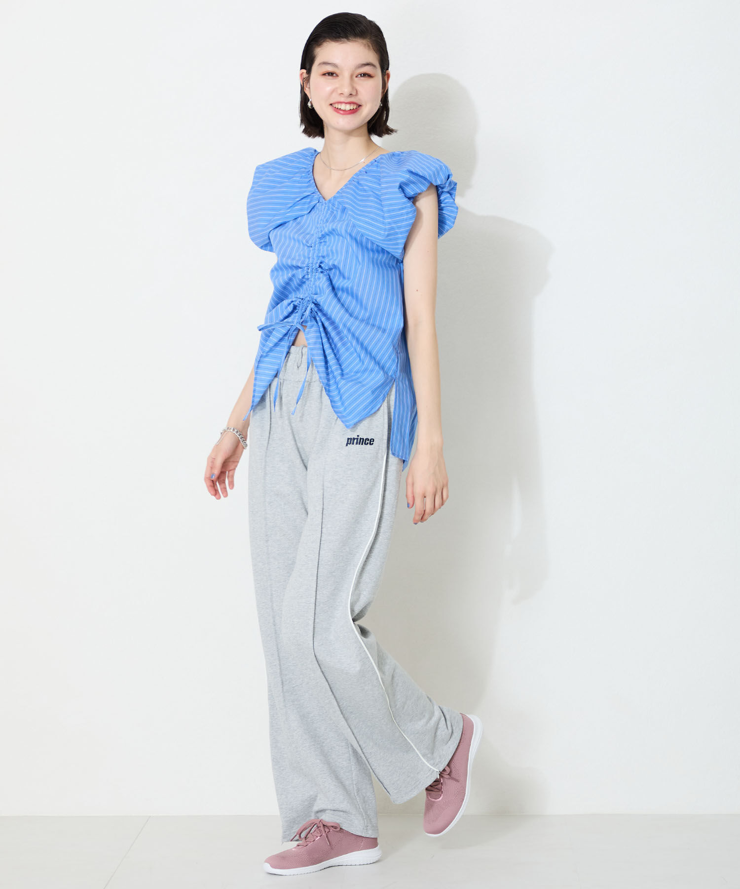 ORiental TRaffic「●2025春夏新作●レースアップ ニット スニーカー /OT3765  トレンド　人気  軽い ワンタッチ」|スニーカー|