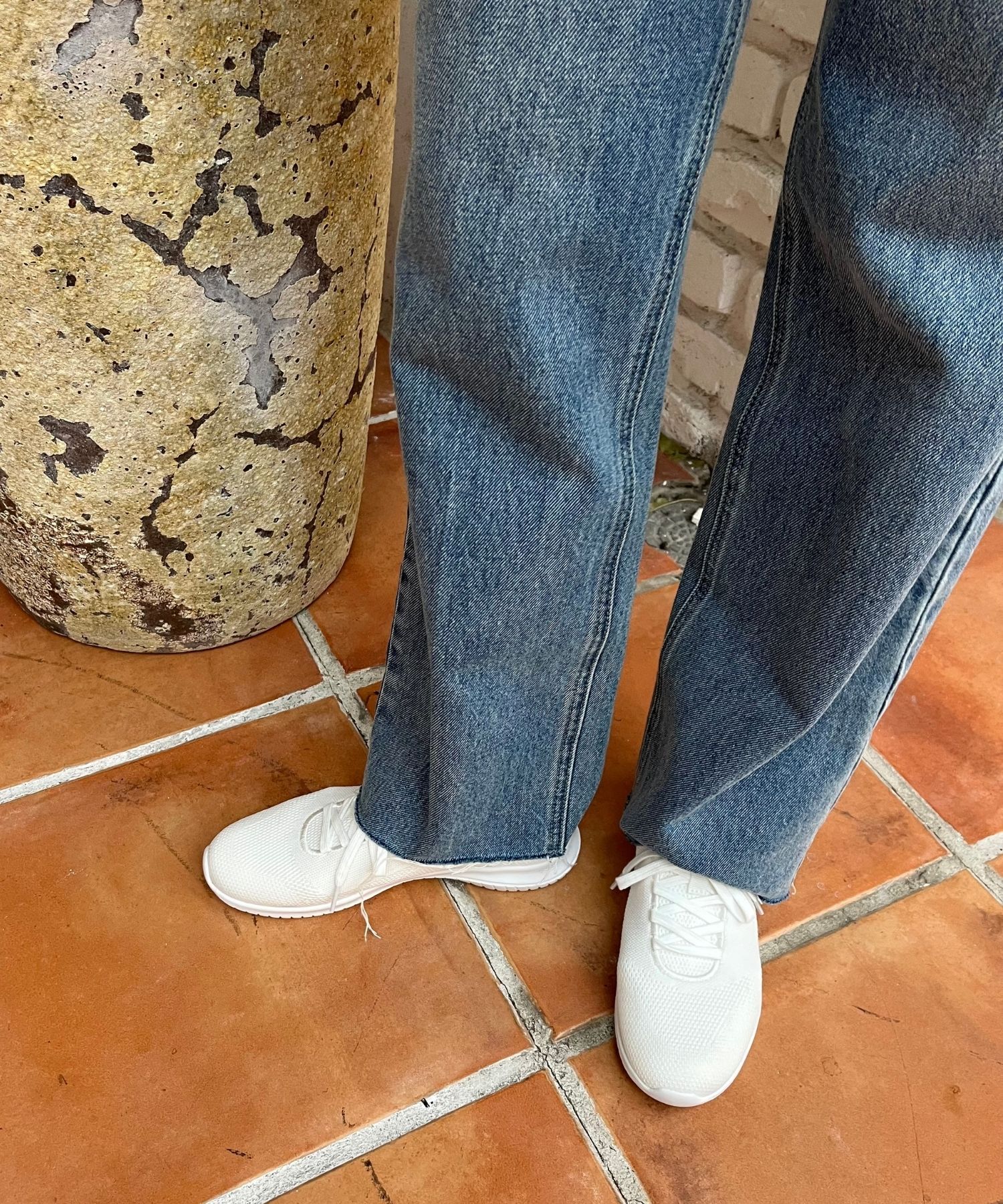 ORiental TRaffic「●2025春夏新作●レースアップ ニット スニーカー /OT3765  トレンド　人気  軽い ワンタッチ」|スニーカー|