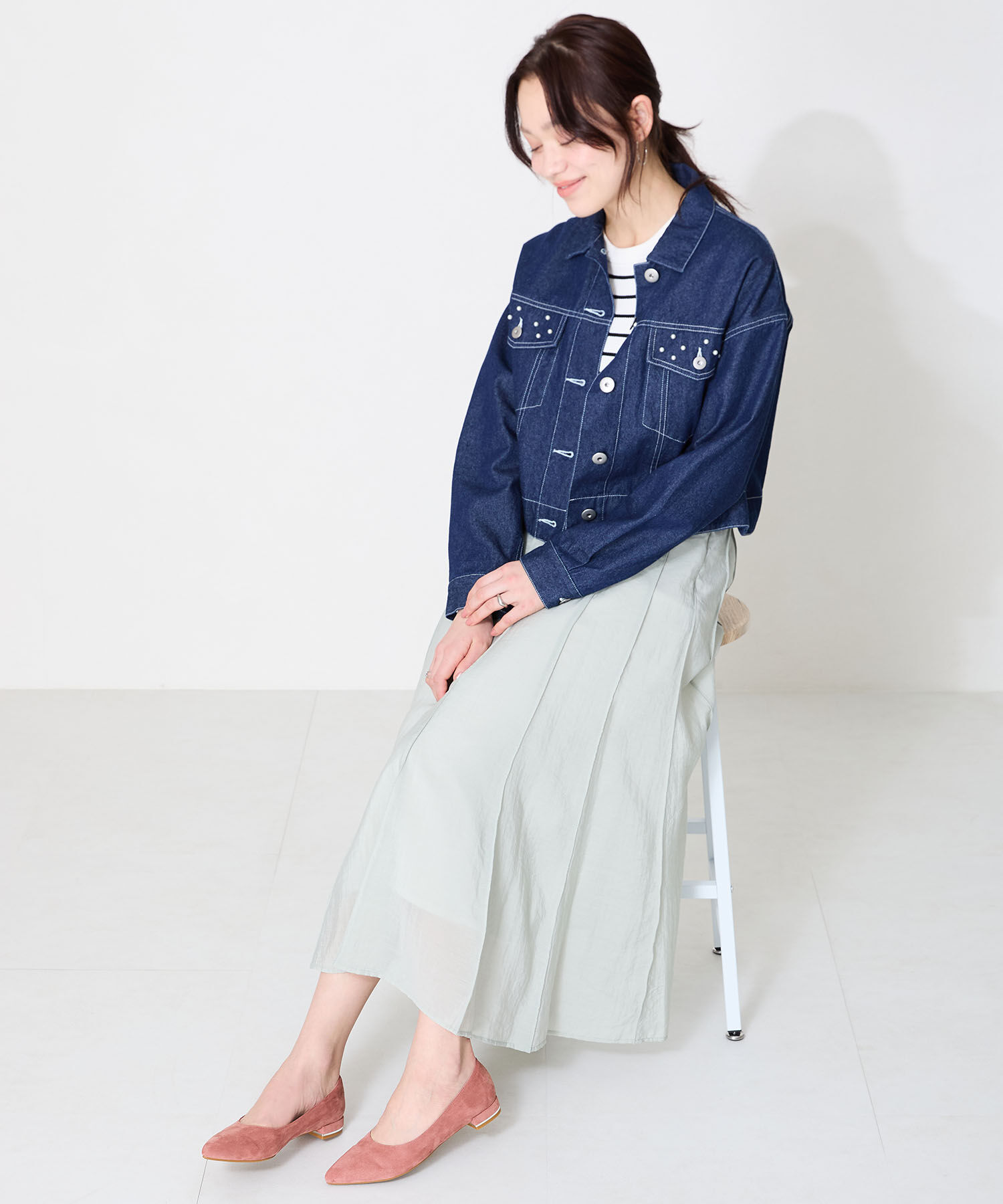 ORiental TRaffic「【跳べるパンプス/シリーズ累計１５０万足突破】メタリックライン フラット /R-3218 パンプス クッション」|パンプス|