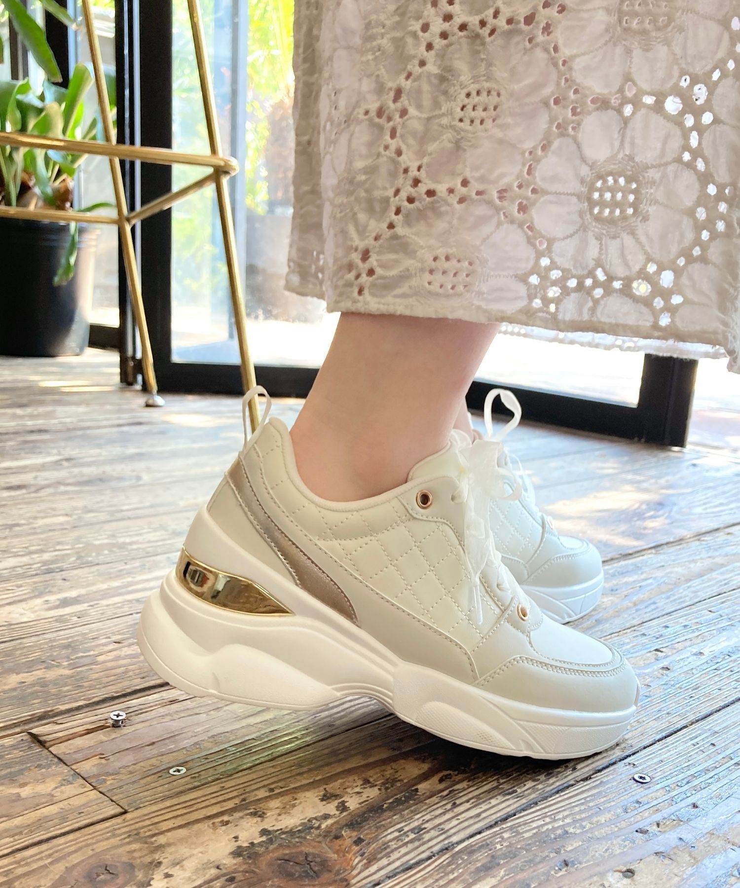 ORiental TRaffic「ヒールアップメタリックパーツスニーカー/OT3761 スニーカー 人気 トレンド」|スニーカー|