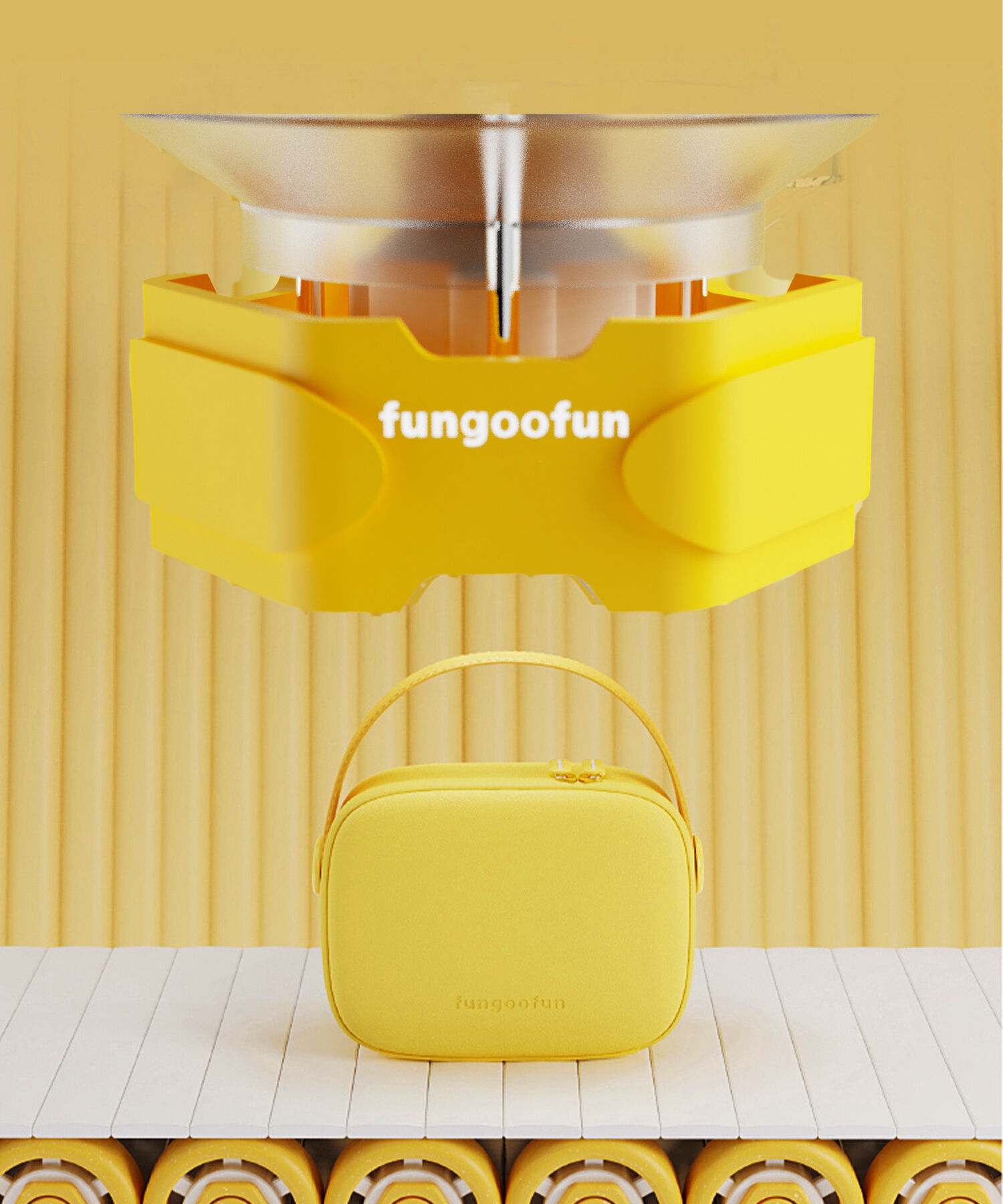 fungoofun「【WEB限定】EVAミラー付きポーチ/G-0024 ポーチ 人気 売れてる トレンド」|ハンドバッグ|YELLOW