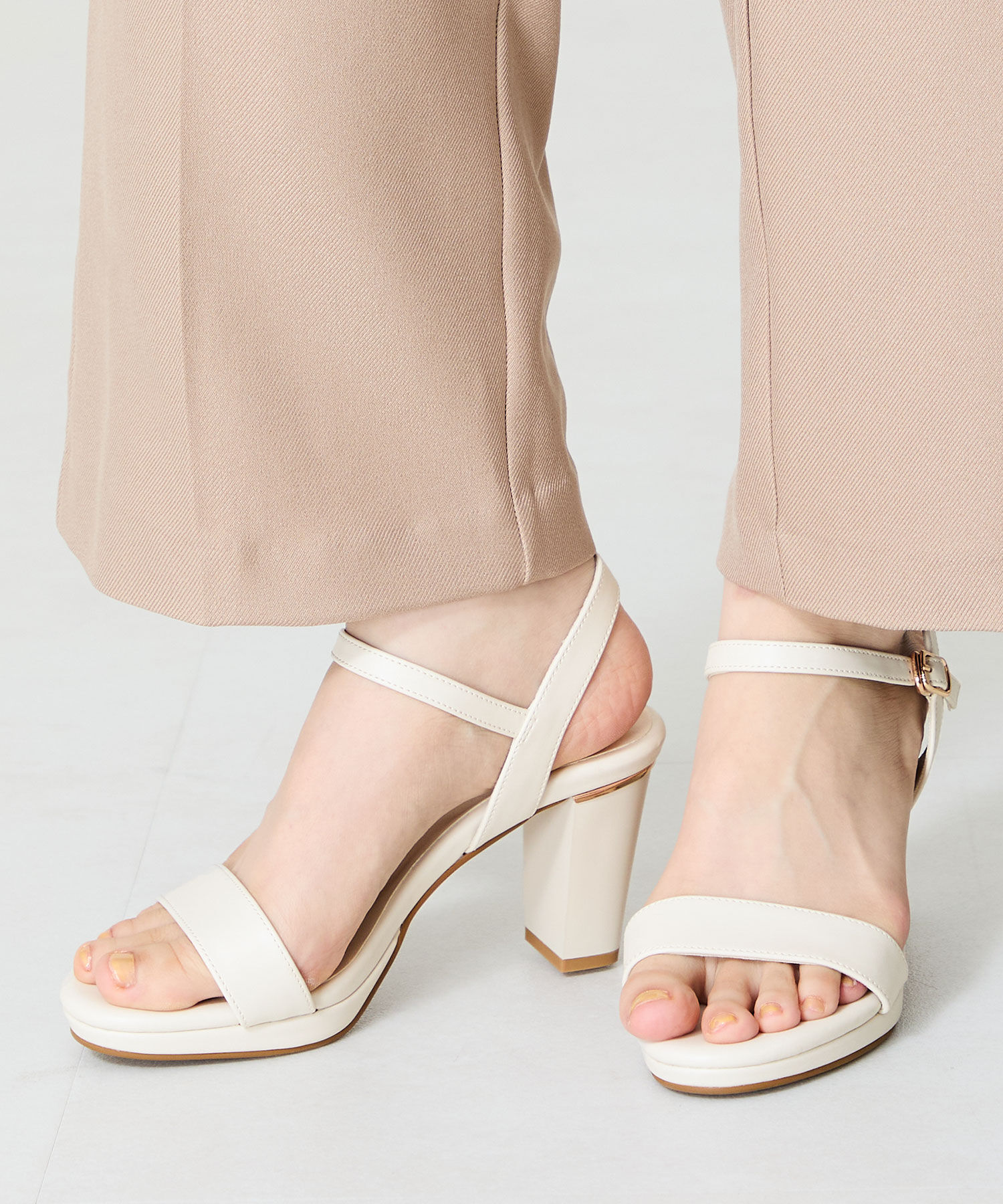 ORiental TRaffic「●2025春夏新作●ラウンドトゥラインヒールサンダル/51208 サンダル トレンド 人気」|サンダル|