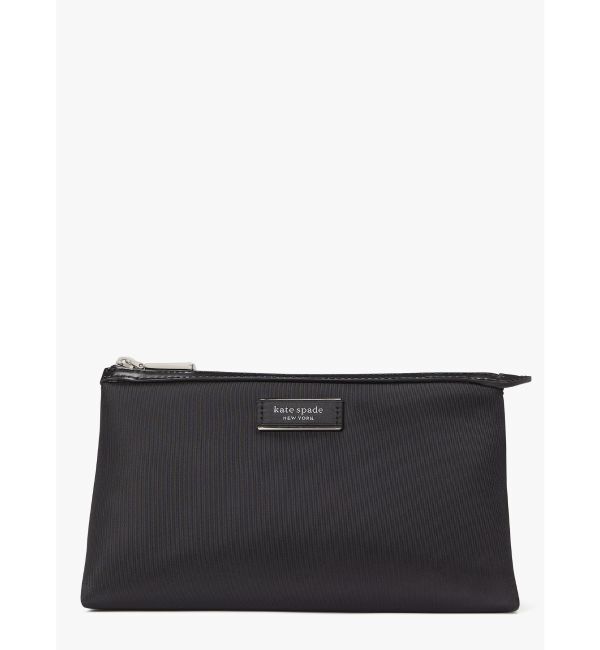 kate spade new york「サム アイコン KSNYL ナイロン  コスメティック ケース」|ポーチ|BLACK