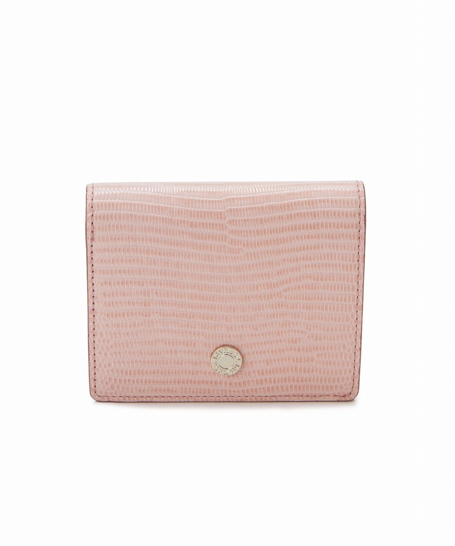 TOPKAPI 「【ドラマ着用】【TOPKAPI】 イタリアンレザー リザード型押し 二つ折り 財布 LUCIA ルチア」|財布|ピンクグレー