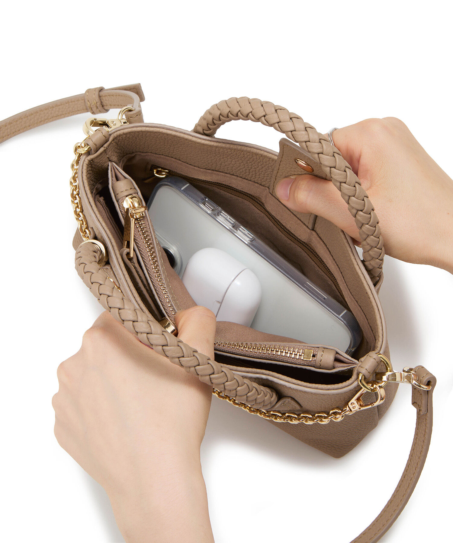 TOPKAPI TREASURE「【TREASURE TOPKAPI】シュリンクレザー メッシュハンドル ウォレット スマホ ショルダー トート バッグ」|トートバッグ|