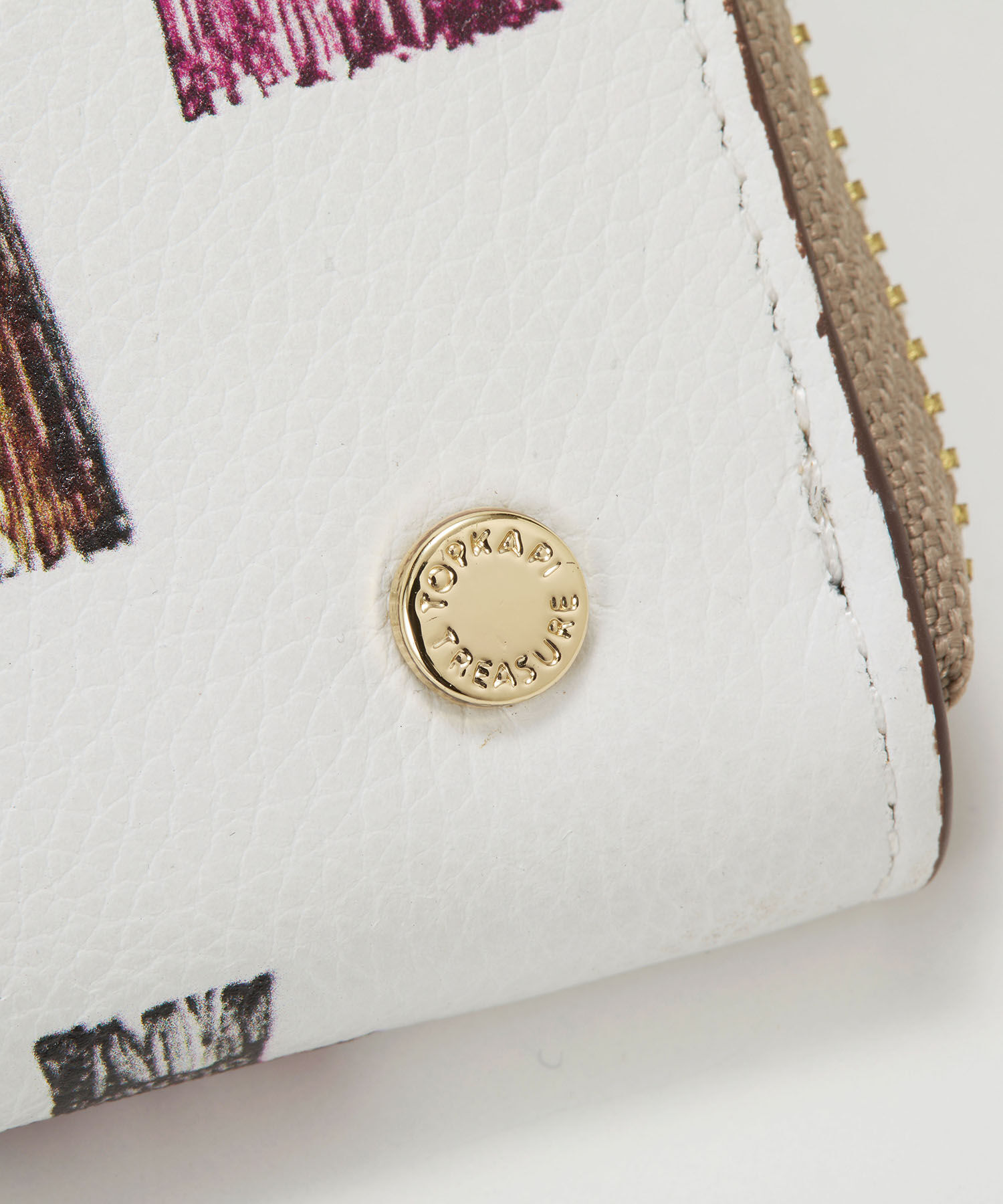 TOPKAPI TREASURE「【TREASURE TOPKAPI】シュリンクレザー タッセル プリント ラウンド 長財布」|財布|