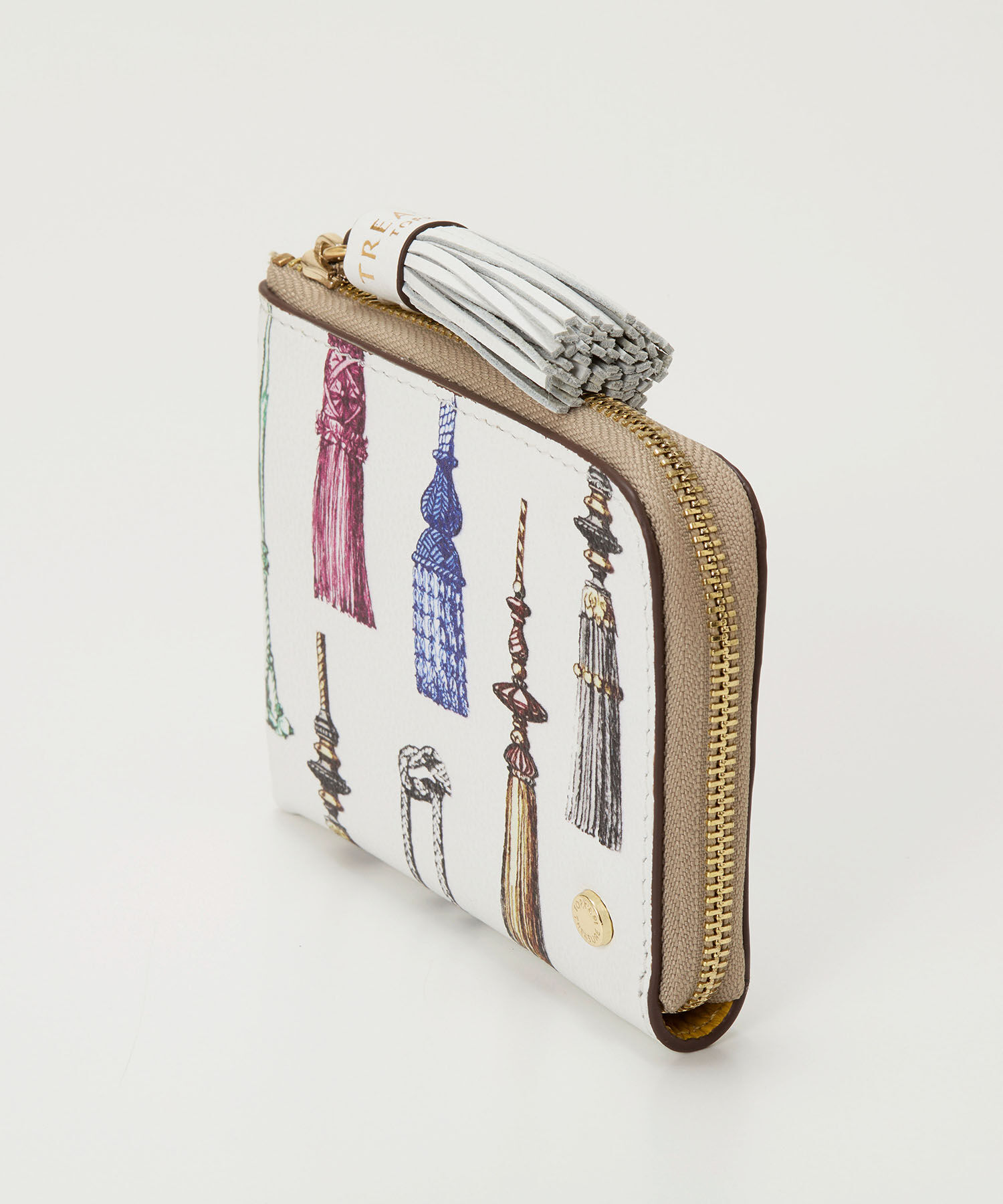 TOPKAPI TREASURE「【TREASURE TOPKAPI】シュリンクレザー タッセル プリント ラウンド 二つ折り財布」|財布|
