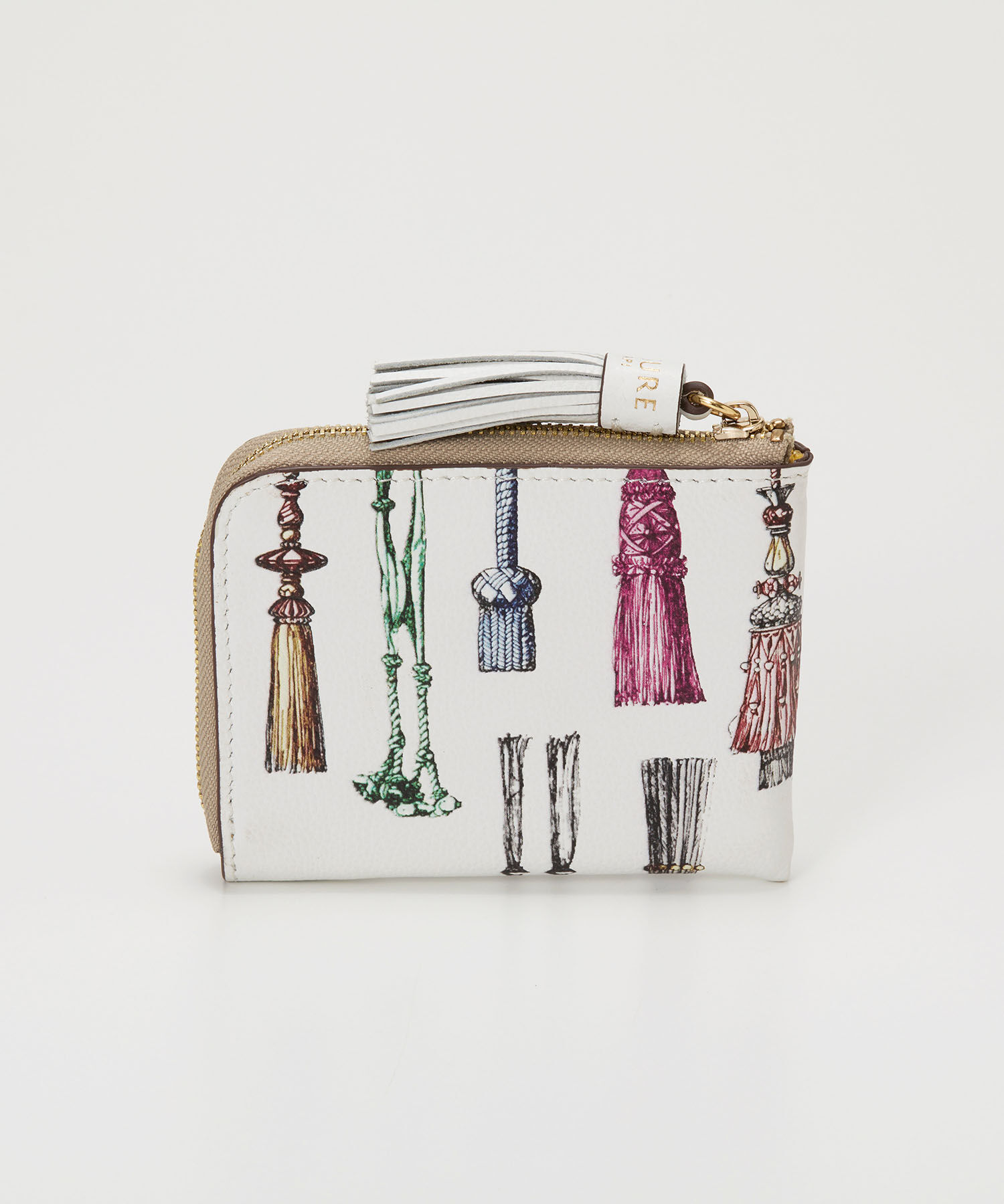 TOPKAPI TREASURE「【TREASURE TOPKAPI】シュリンクレザー タッセル プリント ラウンド 二つ折り財布」|財布|