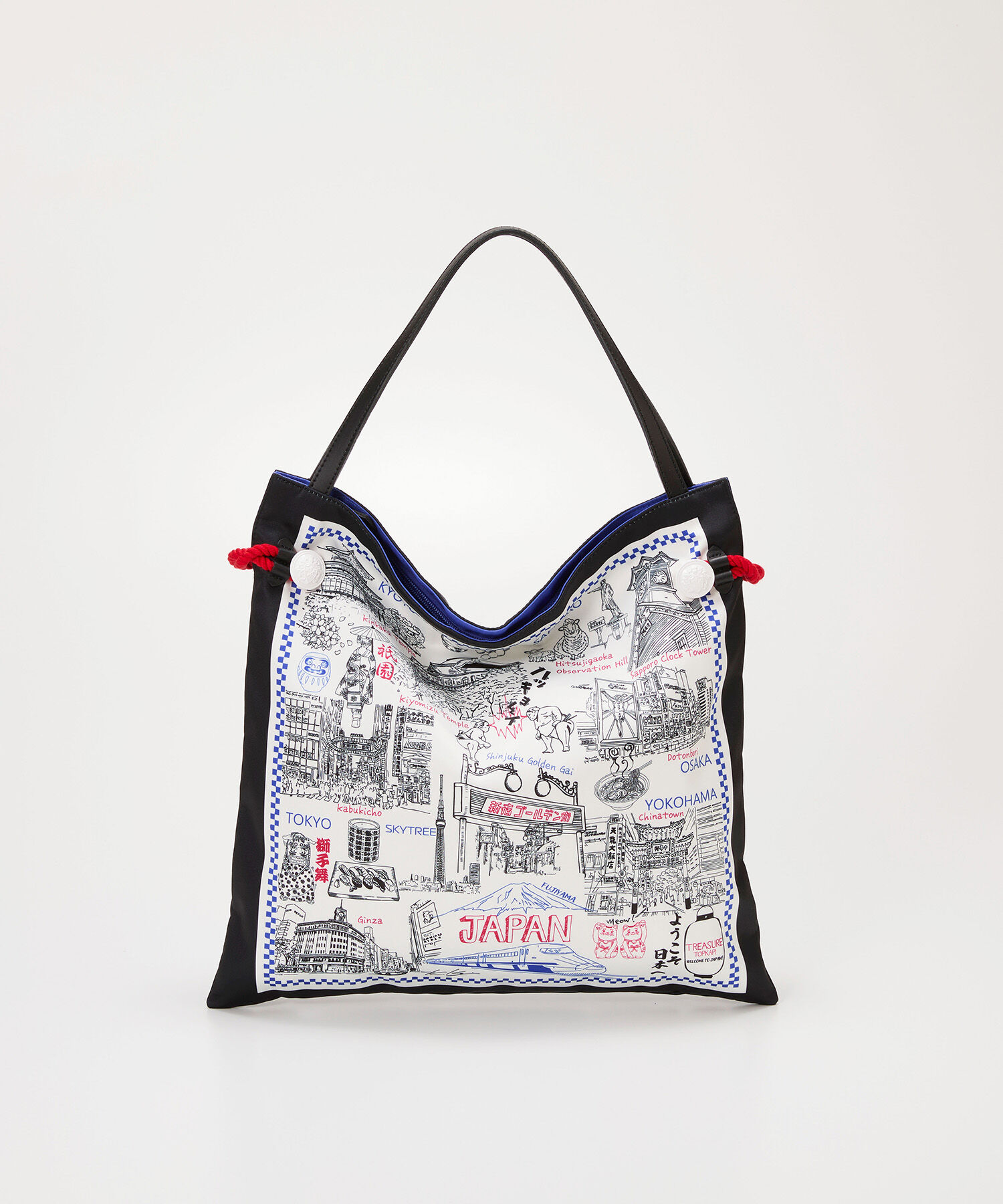 TOPKAPI TREASURE「【TREASURE TOPKAPI】マイルドサテン スカーフ柄 トートバッグ スーベニアプリント」|トートバッグ|