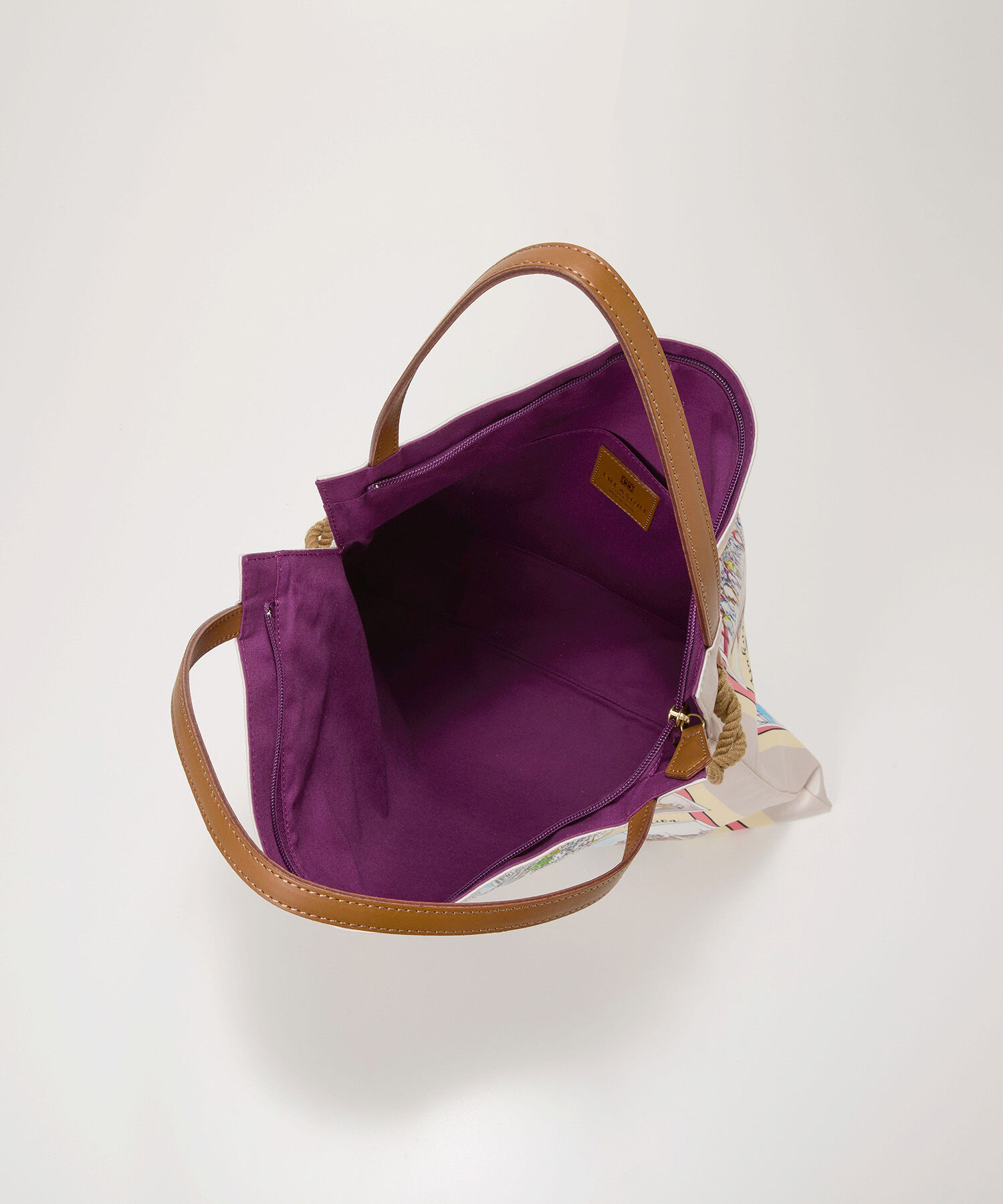 TOPKAPI TREASURE「【TREASURE TOPKAPI】マイルドサテン スカーフ柄 トートバッグ スーベニアプリント」|トートバッグ|