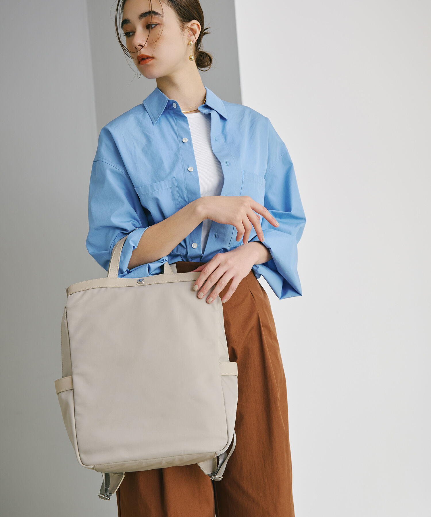 TOPKAPI BREATH「【Breath TOPKAPI】防水ナイロン レザーコンビ PC対応 トート リュック バックパック」|リュック|