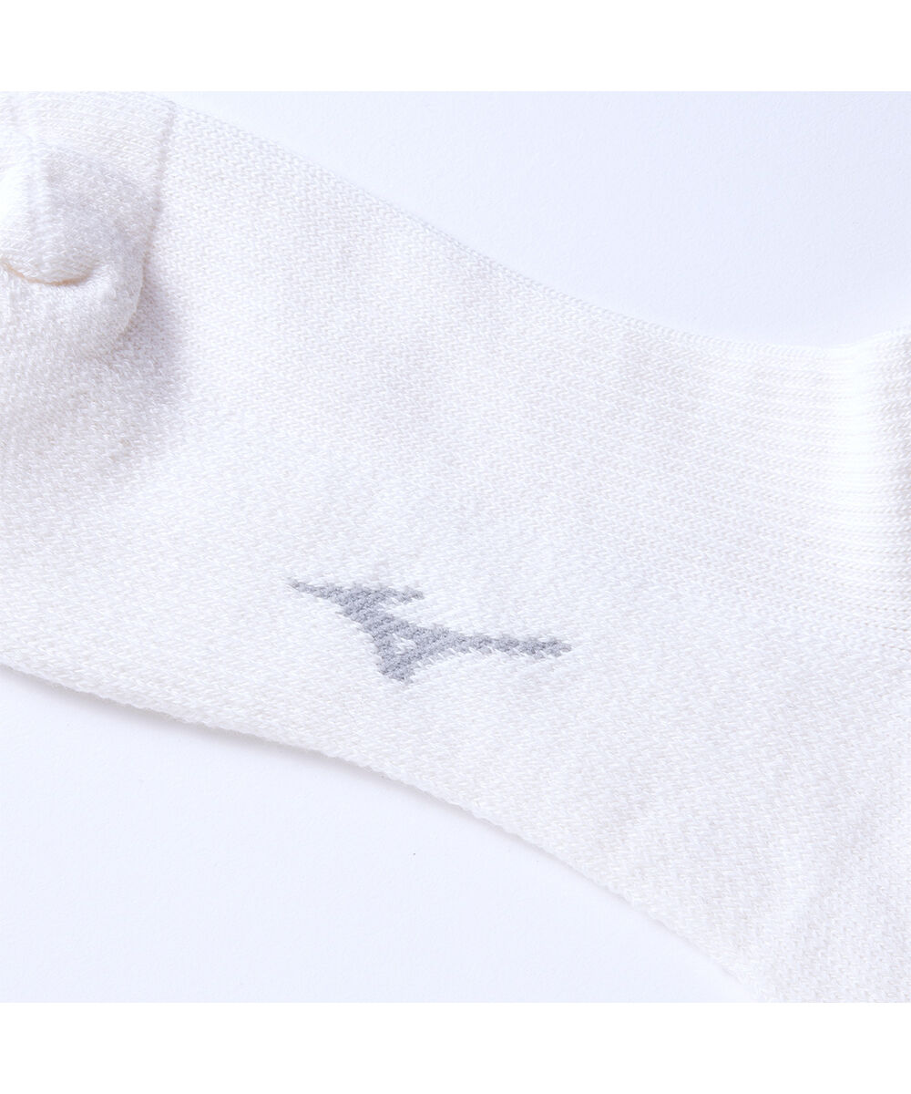 MIZUNO「ドライベクター薄手パイルレギュラーソックス ロゴ＋ライン」|ソックス|