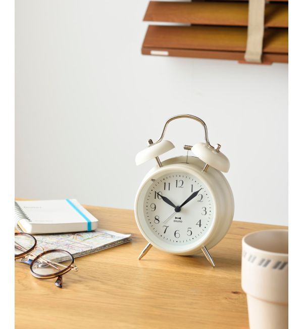 BRUNO「モノクロツインベルクロック」|クロック・置時計|