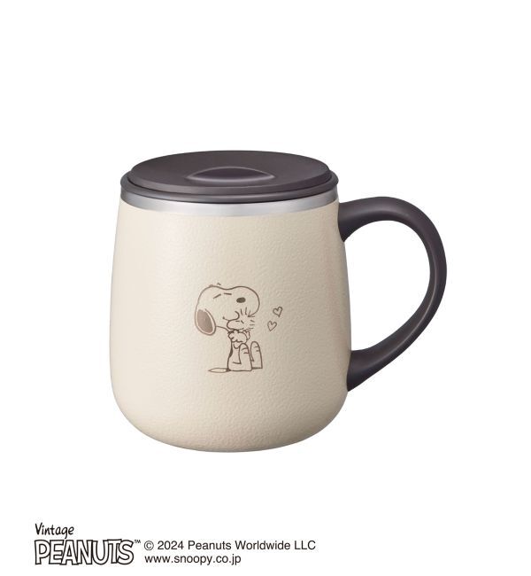 BRUNO「PEANUTS 蓋つきステンレスマグ short」|グラス・マグカップ|ベージュ