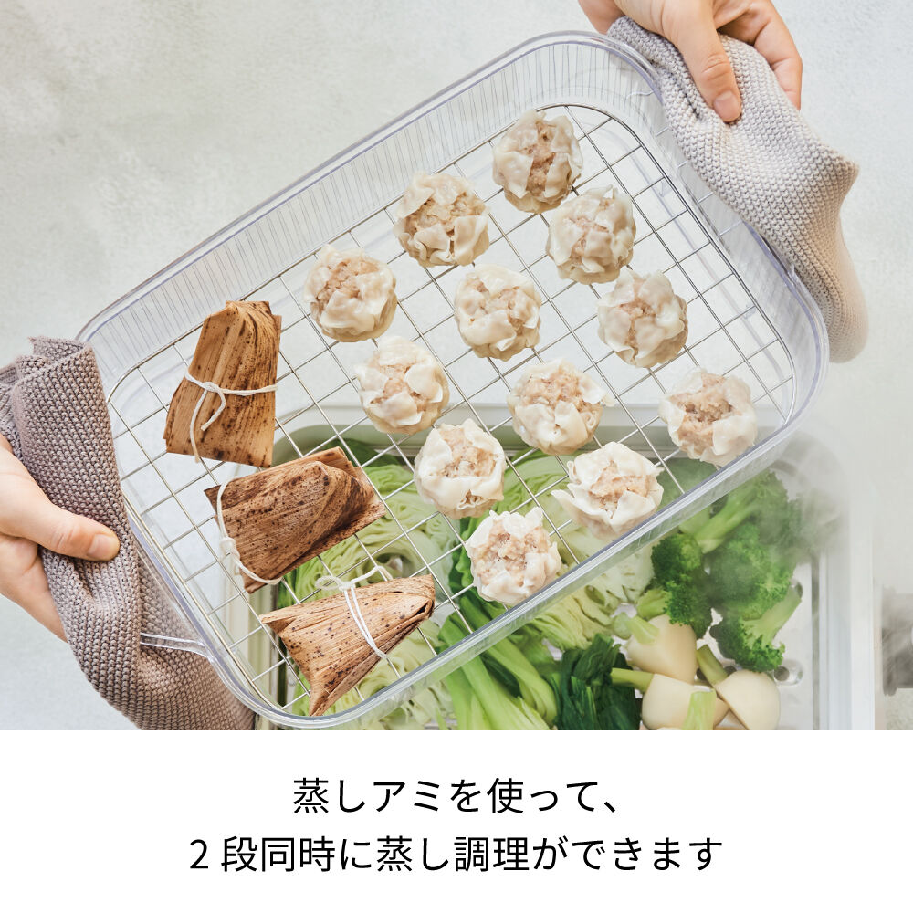 recolte「レコルト ホットプレート用セラミックスチーム深鍋用クリアスチーマー RHP-1SM」|食器・キッチングッズ|