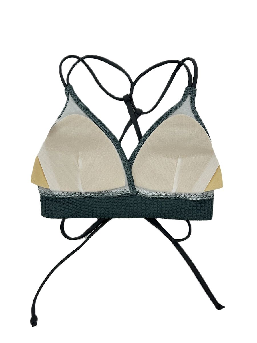 PEAK&PINE「ワッフルニット素材クロス三角ビキニ」|ビキニ|