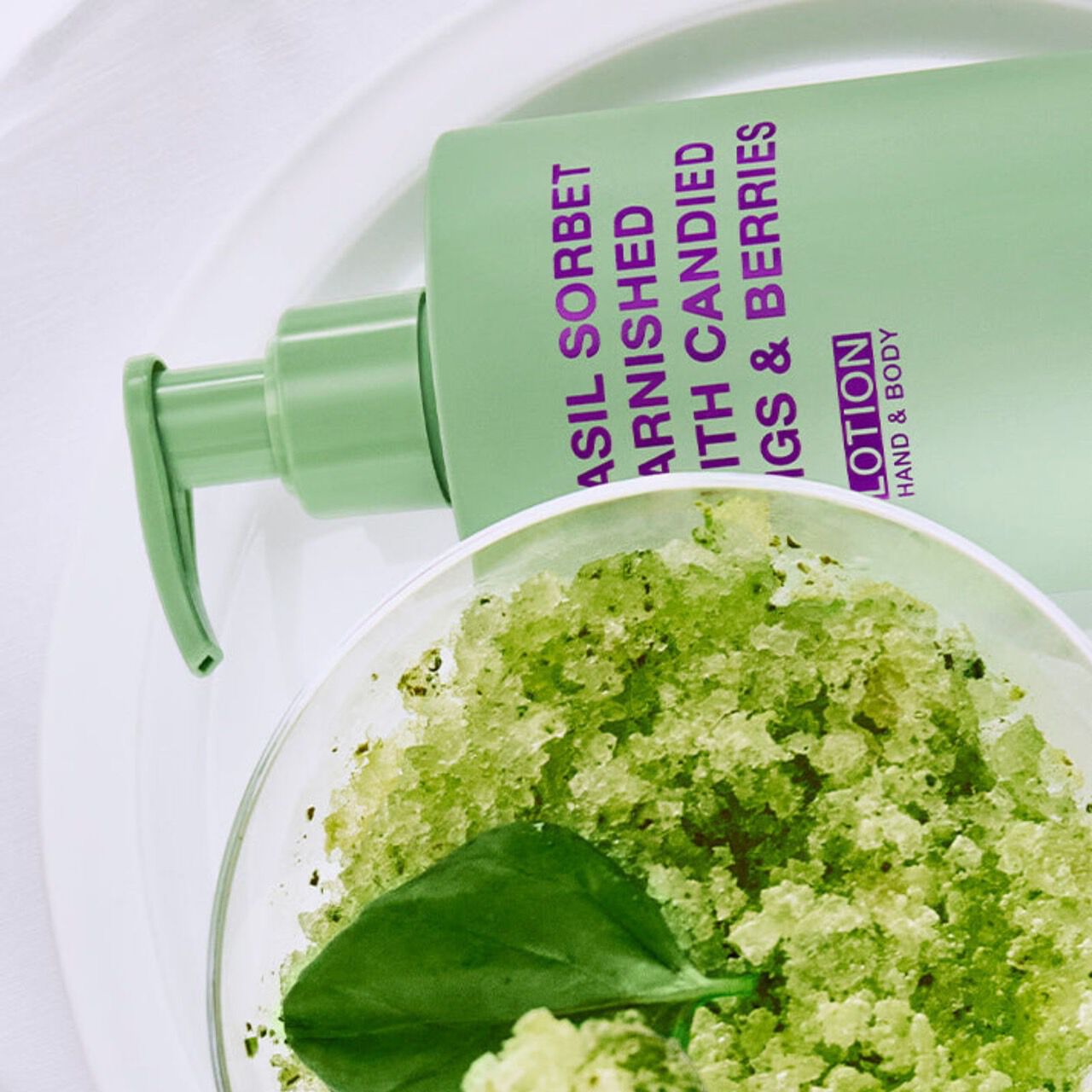 kuoca「【kuoca】ハンド&ボディローション バジルソルベ」|ボディ保湿|