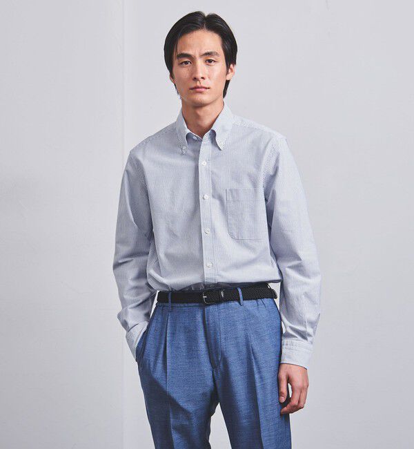 UNITED ARROWS「オーガニックコットン オックスフォード ストライプ ボタンダウン シャツ」|シャツ・ブラウス|ROYAL